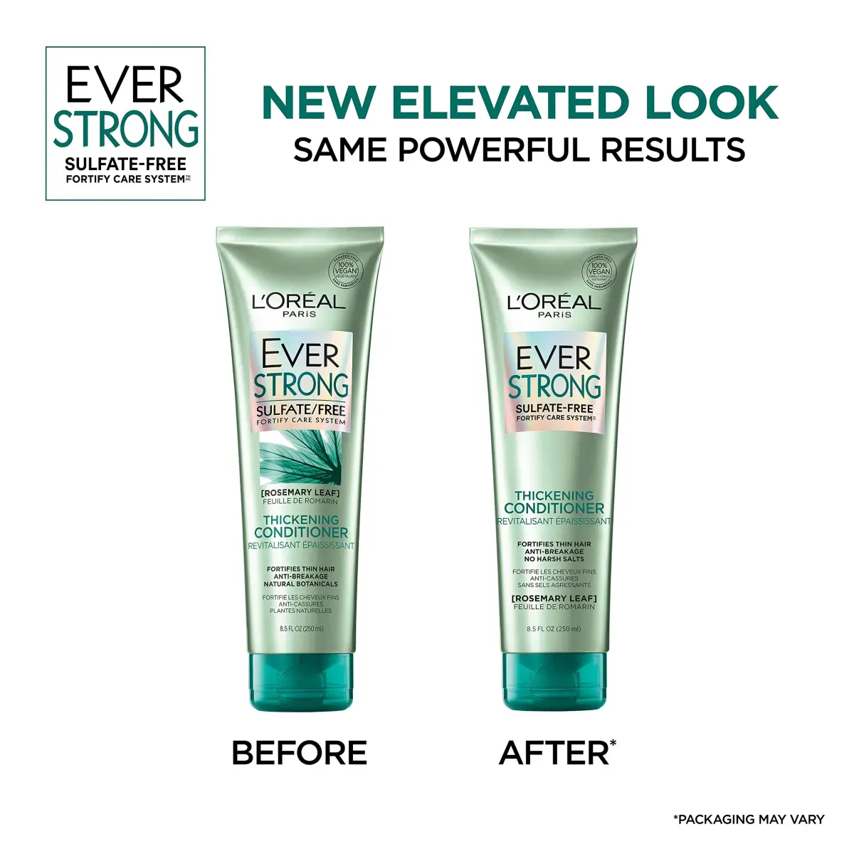 L'Oreal Paris EverStrong Thickening Conditioner Set 510ml (17 Fl Oz) | Sulfate-Free Formula for Thin, Fragile Hair - view 2