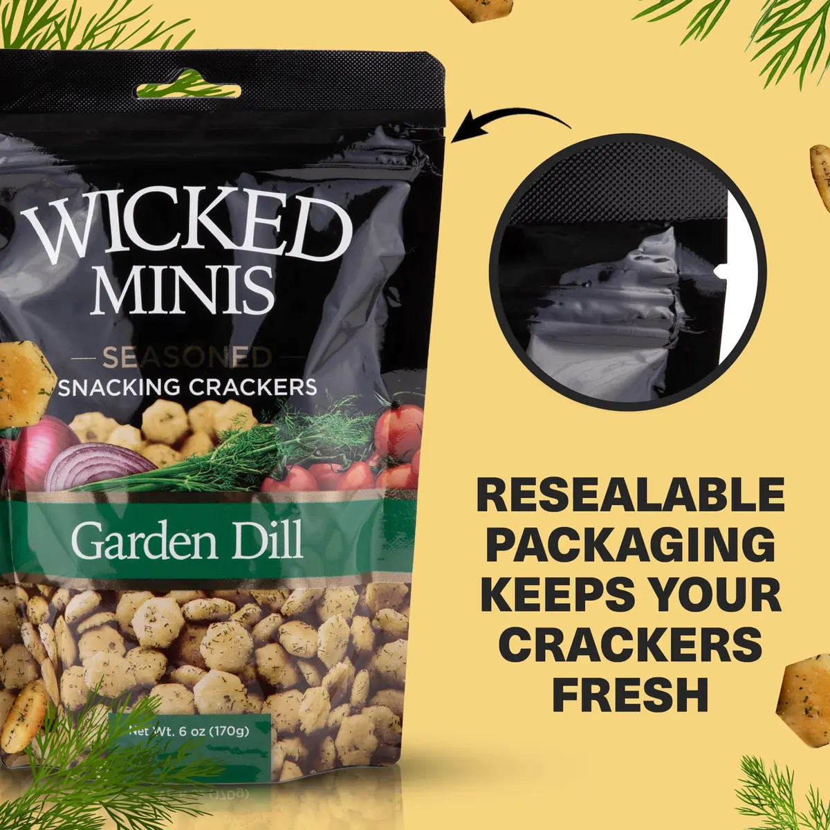 Wicked Mix Soup & Oyster Crackers 6oz | Salted Flavored Mini Puffed Snacks - view 5