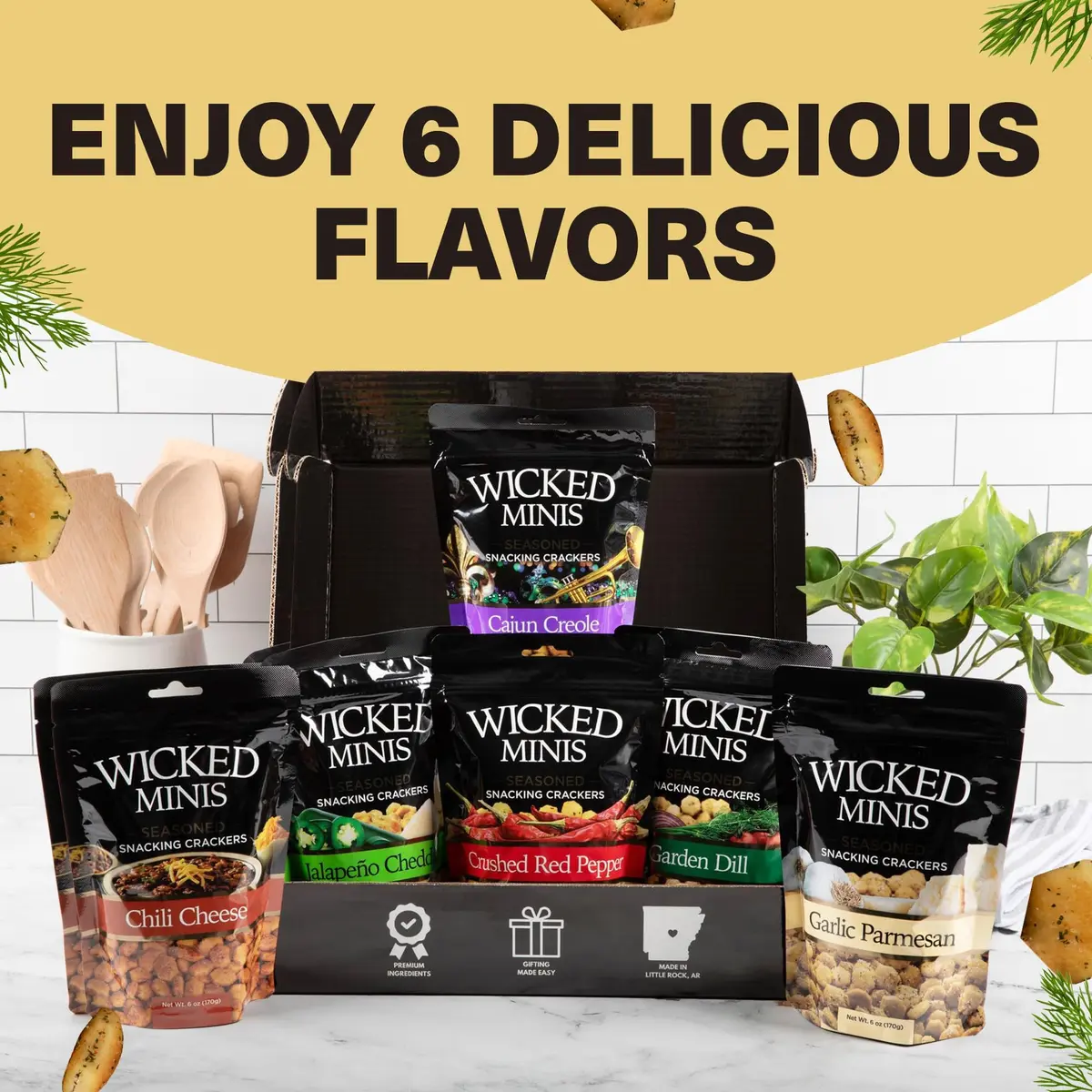 Wicked Mix Soup & Oyster Crackers 6oz | Salted Flavored Mini Puffed Snacks - view 8