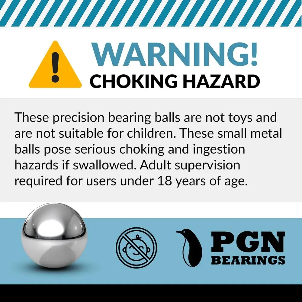 PGN Bearings Chrome Steel Bearing Balls G25 15.875mm (5/8") 30-Piece Pack | Precision Balls for Industrial Use - view 7