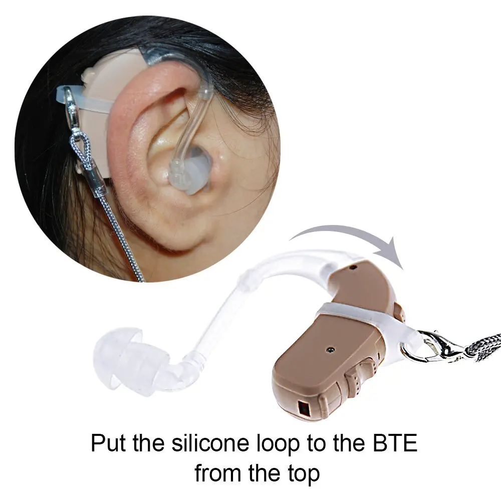 SOUNDLINK Hearing Aid Clip for Adults - Brown | Anti-Lost Rope with 6 Silicone Loops - view 6
