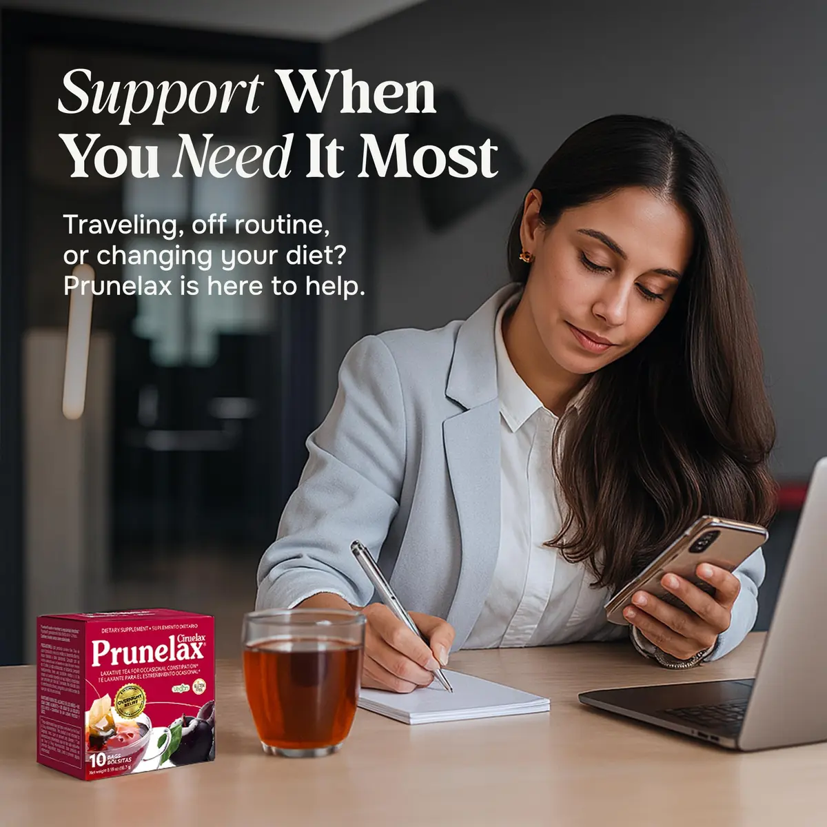Prunelax Ciruelax Natural Laxative Tea Bags 10 Pack | Gentle Overnight Relief for Occasional Constipation - view 6