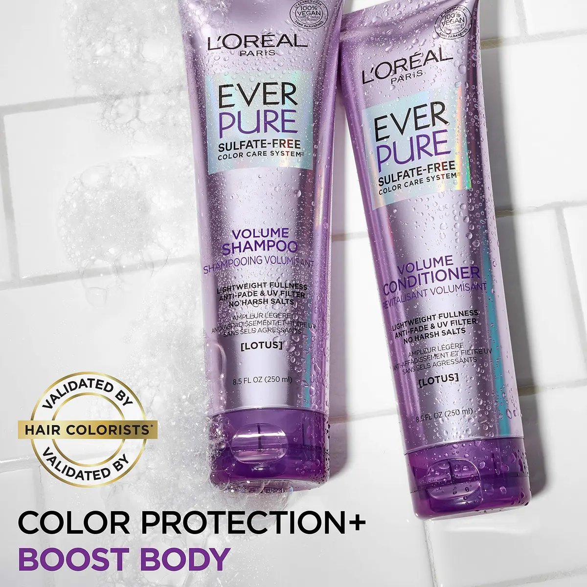 L'Oreal Paris EverPure Volume Sulfate Free Conditioner for Color-Treated Hair, 8.5 fl Oz | Volume + Shine for Fine, Flat Hair - view 4