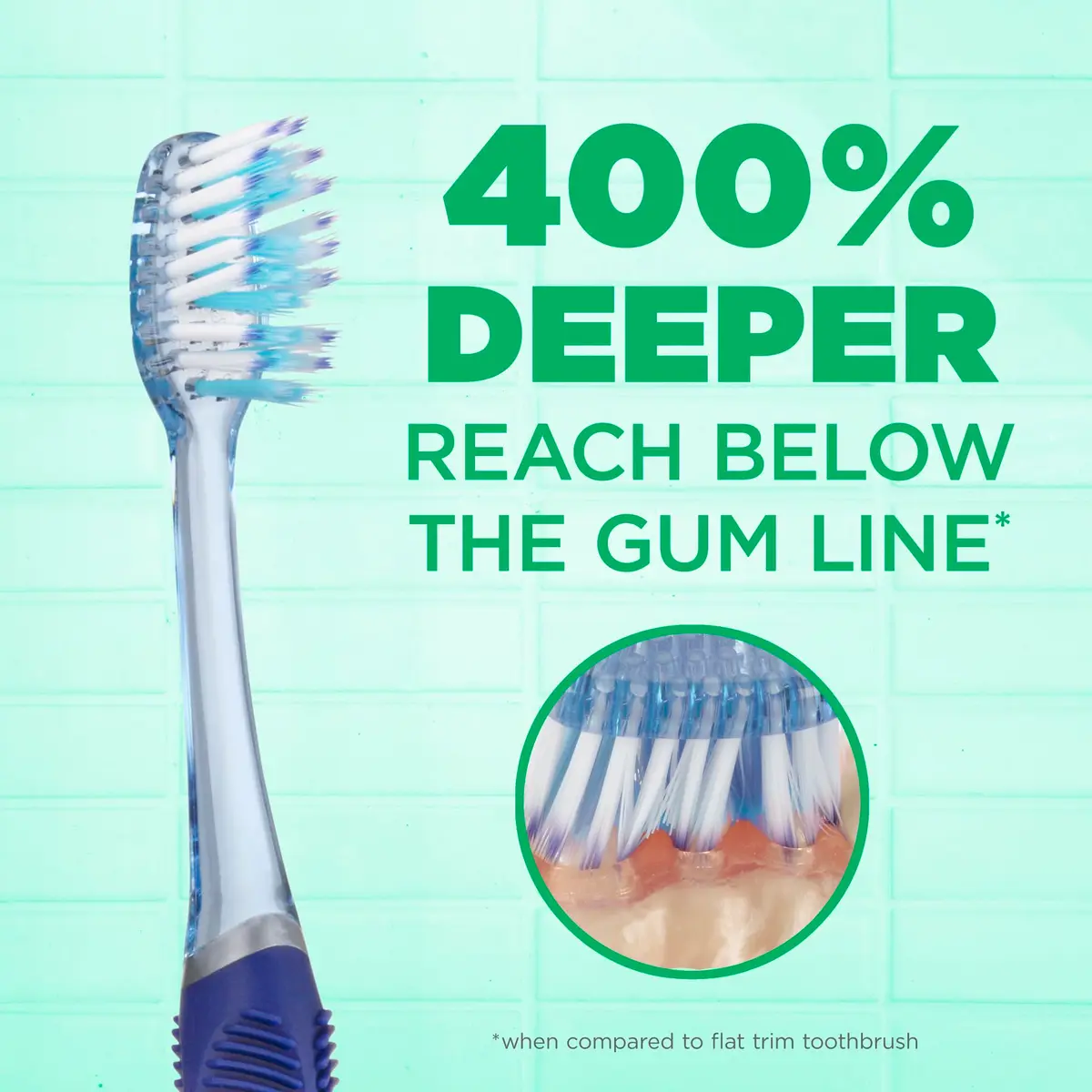 GUM Technique Deep Clean Toothbrush - Compact Head - Soft Bristles for Adults with Sensitive Gums | Deep Plaque Removal - view 2