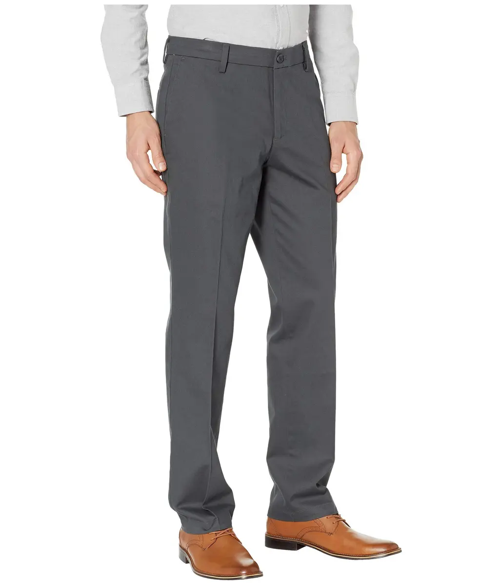 DOCKERS Men's Straight Fit Signature Lux Cotton Stretch Khaki Pant - Creased, Steelhead, 33W x 30L | Wrinkle-Free Business Casual - view 5