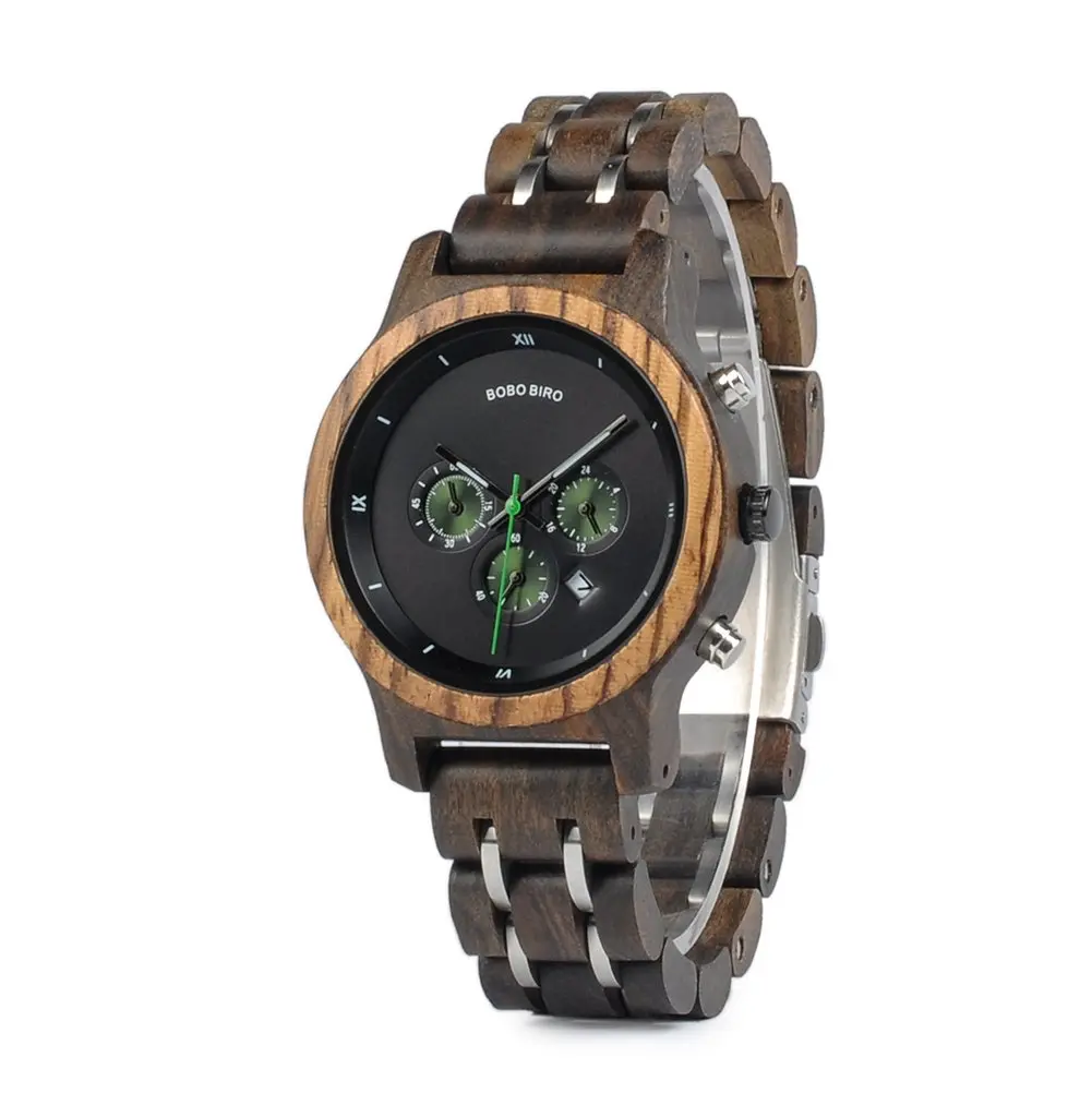 BOBO BIRD Women Wooden Watch 40mm Zebra Wood Quartz Elegant Lightweight - view 8