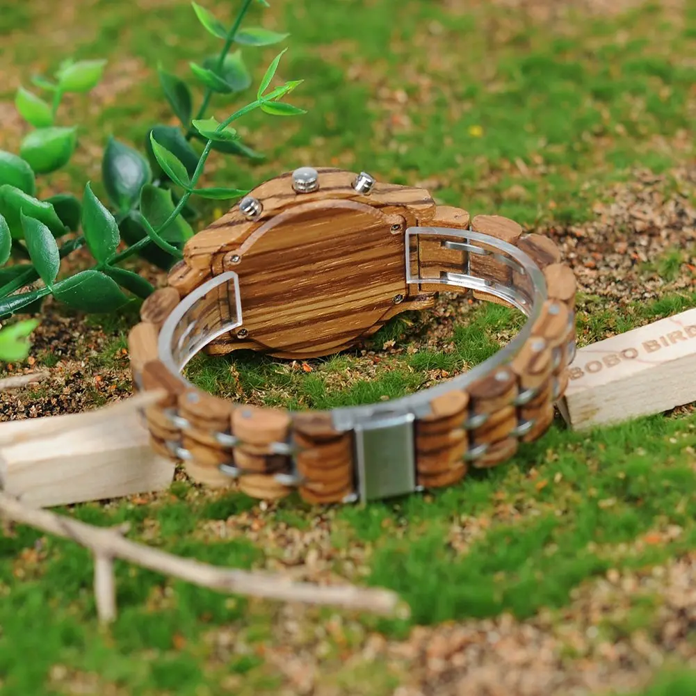 BOBO BIRD Women Wooden Watch Zebra-White | Luxury Wooden Casual & Business Style - view 5