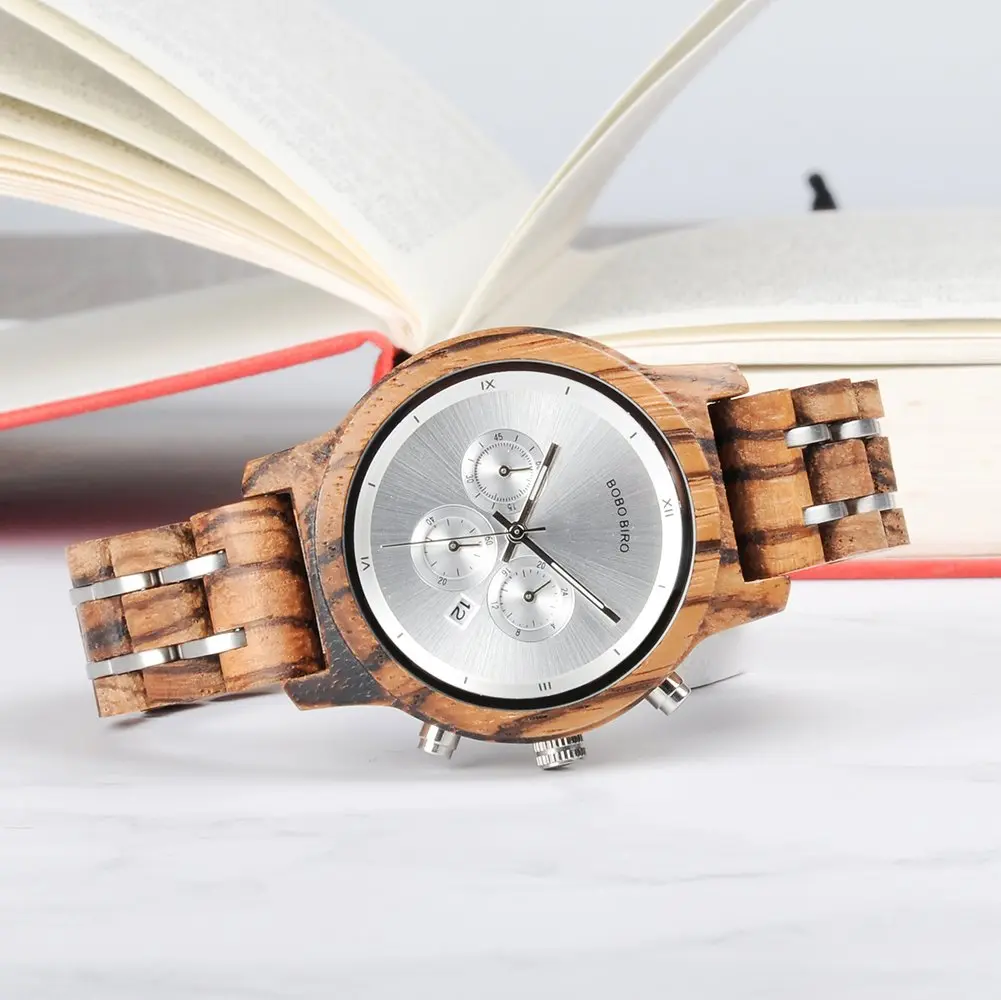 BOBO BIRD Women Wooden Watch Zebra-White | Luxury Wooden Casual & Business Style - view 3