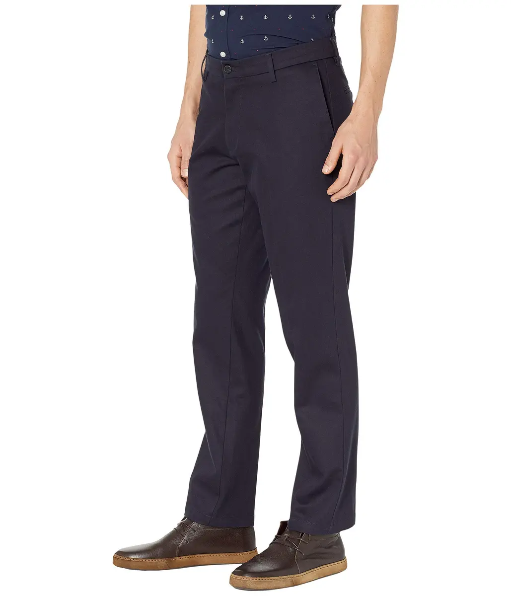 Dockers Men's Straight Fit Signature Lux Cotton Stretch Khaki Pant - Creased, Dockers Navy, 30W x 32L | Wrinkle-Free Business Casual - view 2