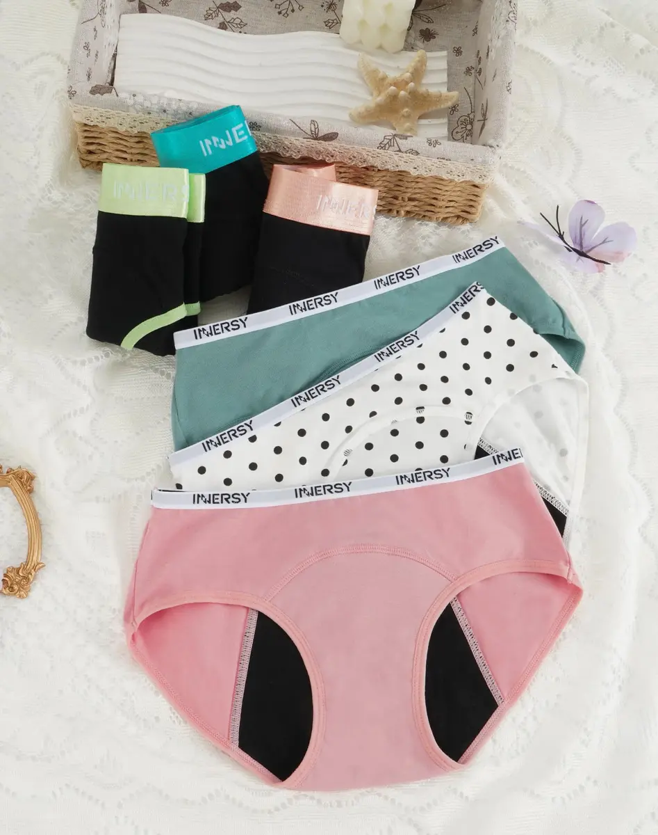 INNERSY Period Underwear for Girls 8-10 Years | Leak-Proof Cotton Panties for Teens - view 2