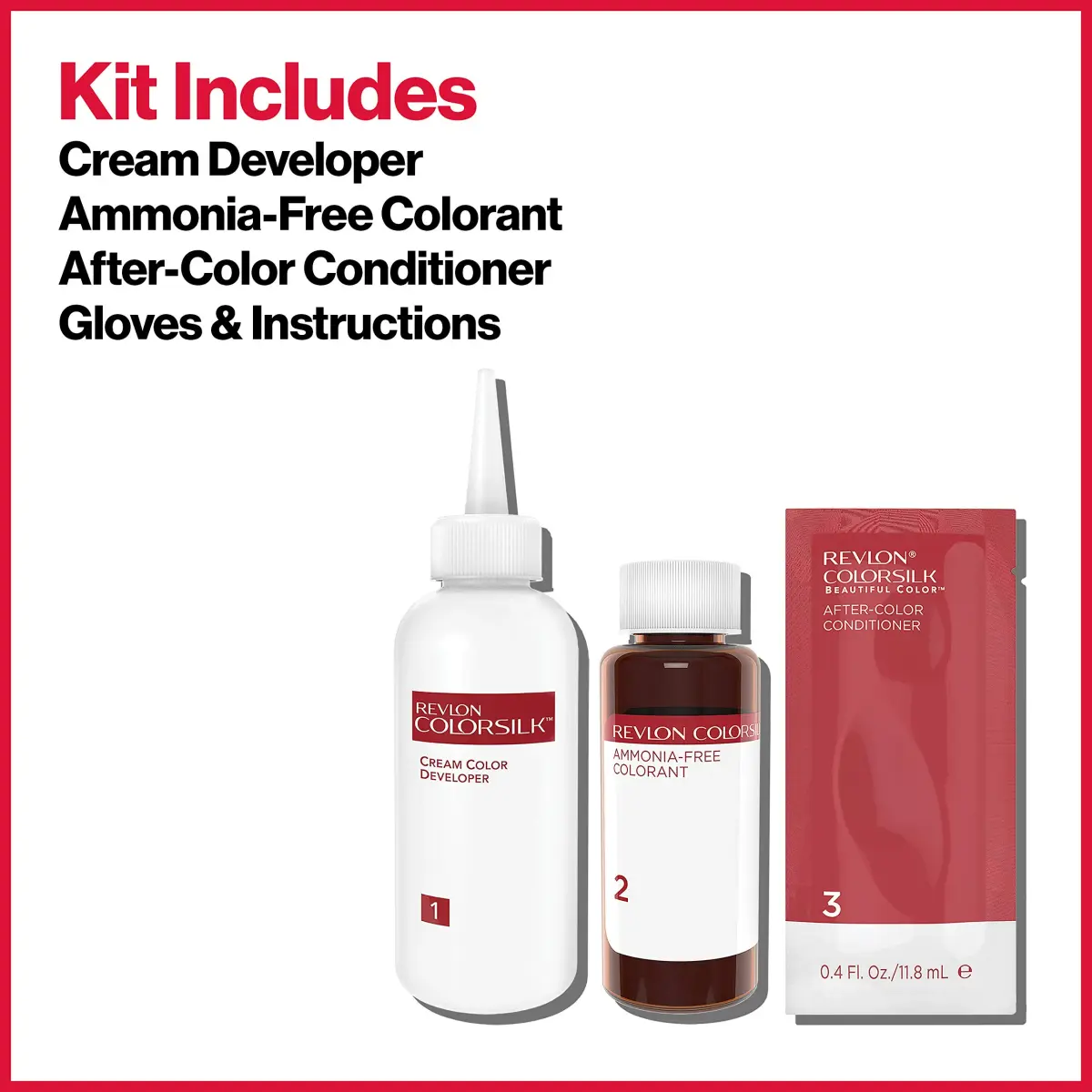 Revlon Colorsilk Permanent Hair Color 31 Dark Auburn 132ml (4.4 Oz) | 100% Gray Coverage Ammonia-Free - view 6