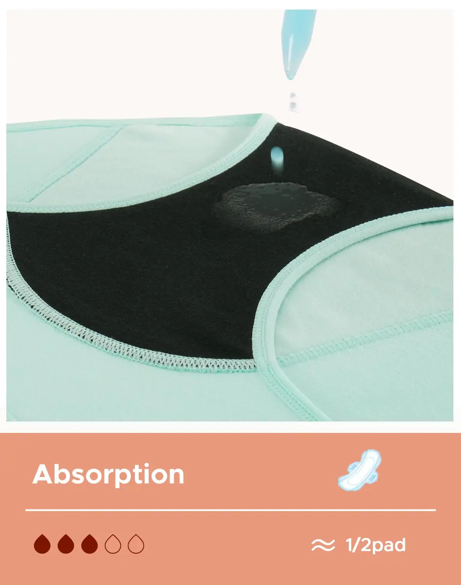 INNERSY Period Underwear for Teens Girls Cotton Leak-Proof Menstrual Panties 3-Pack (12-14 yrs) | Light Flow & Leakproof Confidence - view 5