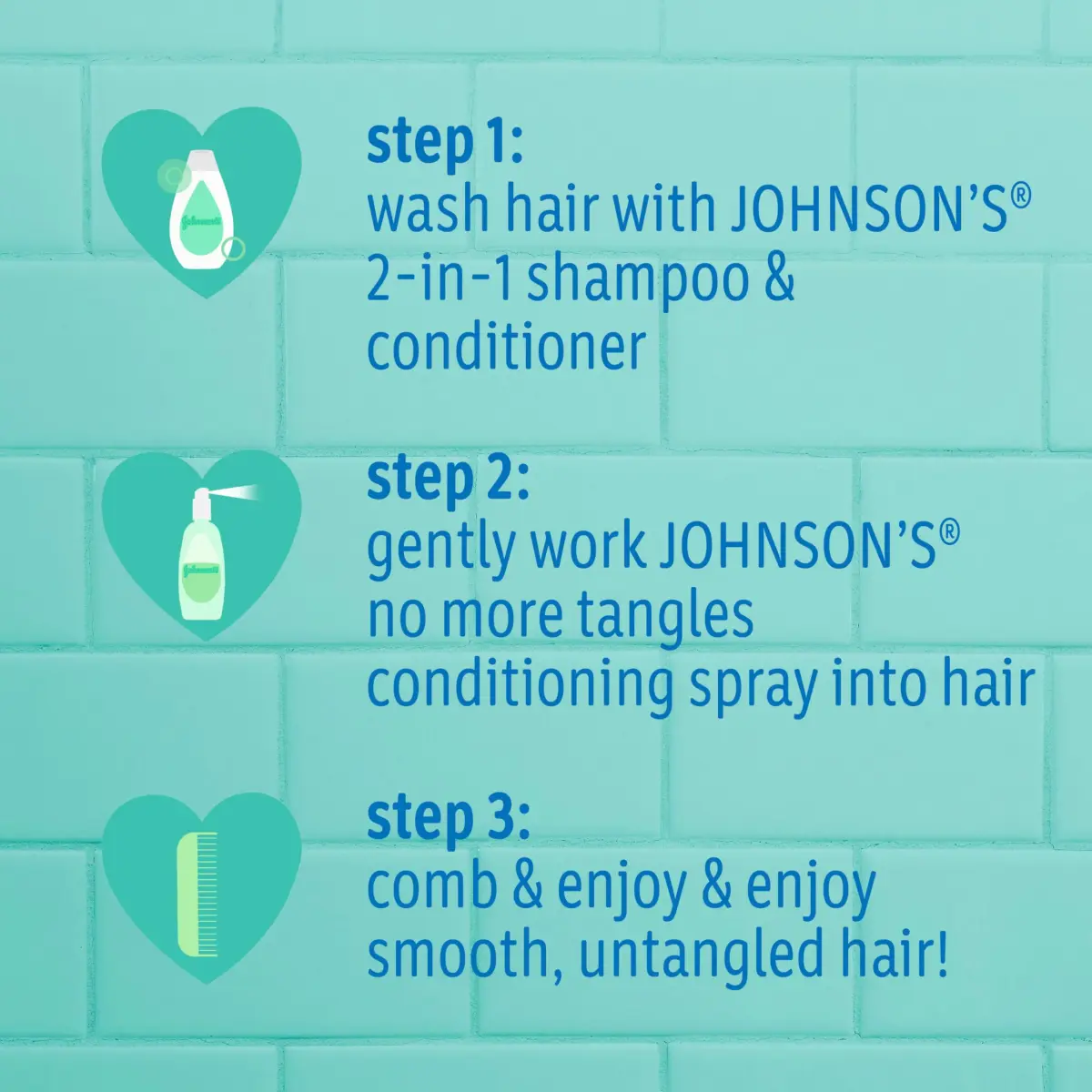 Johnson's Kids No More Tangles 2-in-1 Detangling Shampoo & Conditioner 600ml (20.3 Fl Oz) | Gentle Tear-Free Formula - view 4
