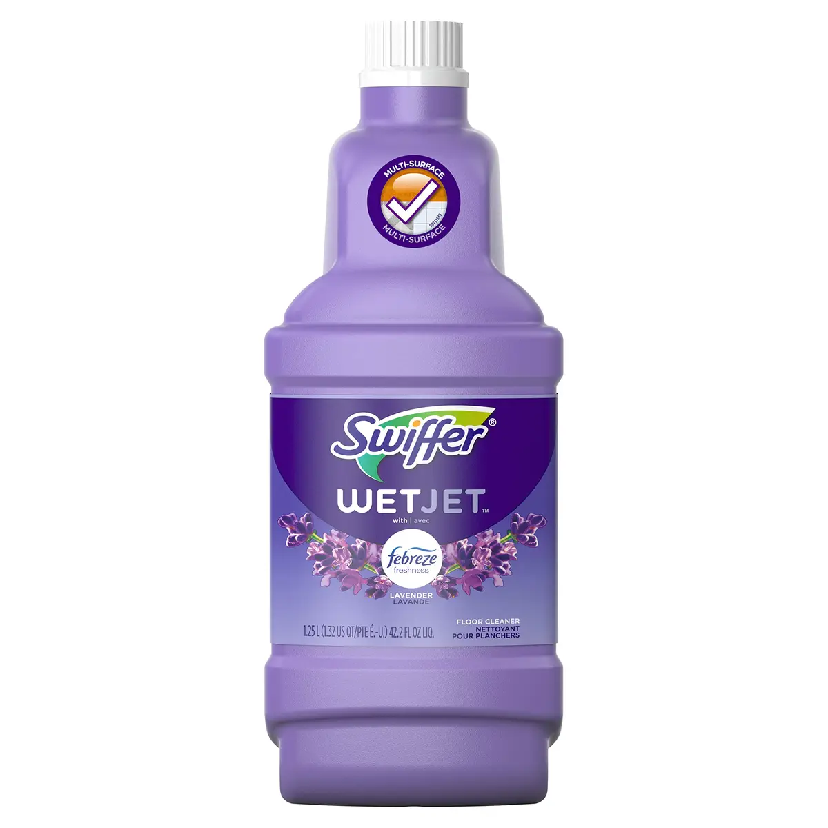 Swiffer Floor Cleaner Solution Refill, Lavender, 42.2 Fl Oz, Pack of 4 - main product image
