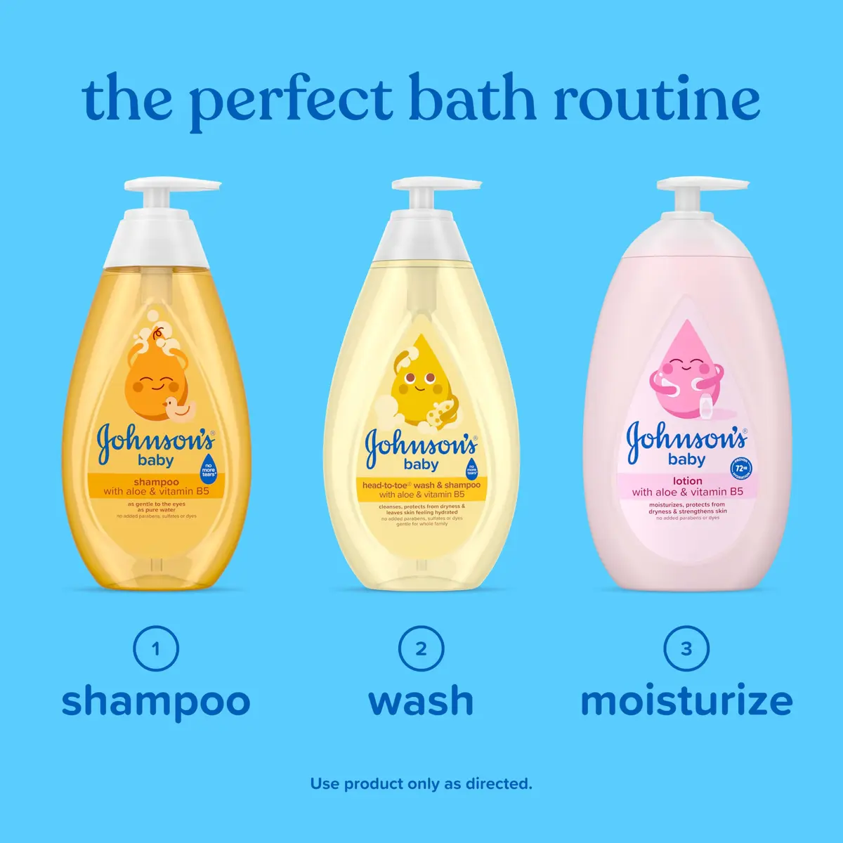 Johnson's Baby Shampoo with Aloe Vera & Vitamin B5, Tear-Free, 600ml (20.3 fl. oz) | Hypoallergenic & pH Balanced for Newborns - view 7