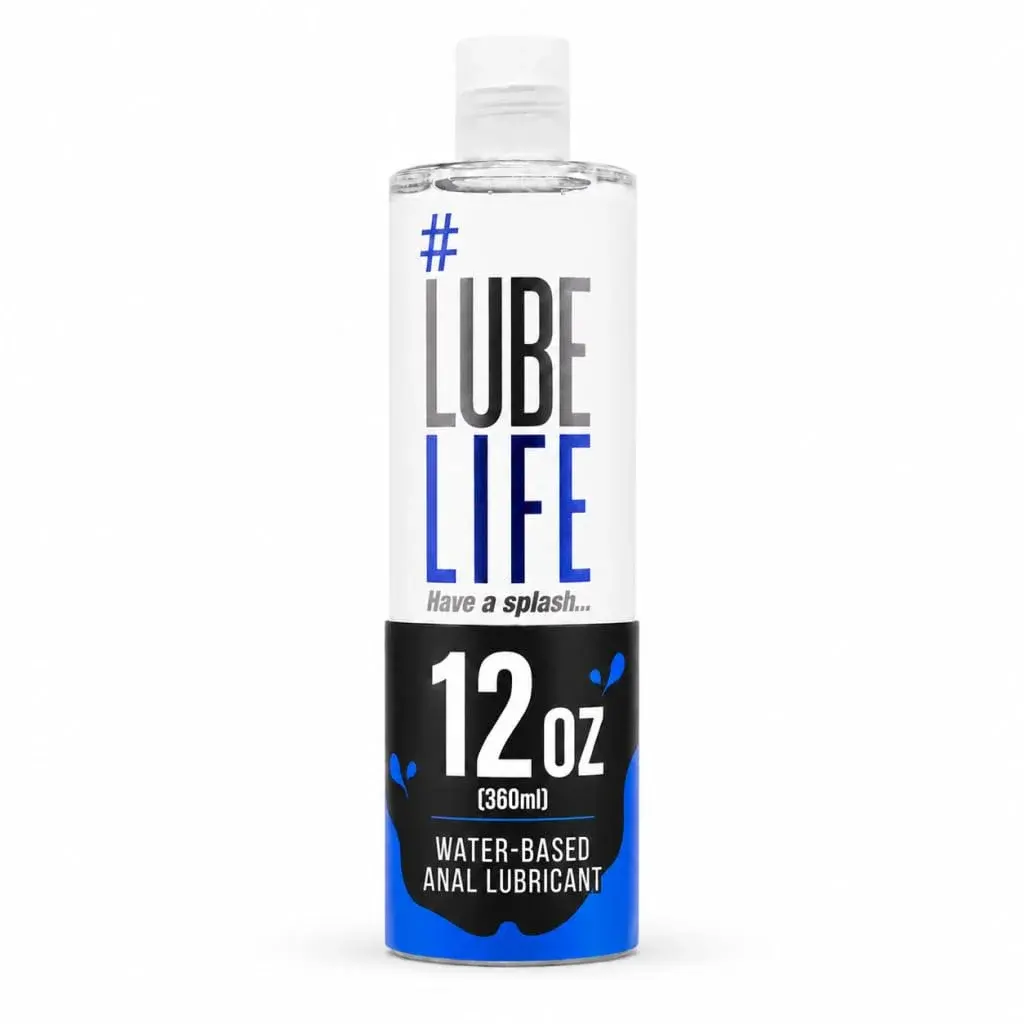 LubeLife Water-Based Anal Lube 360ml (12 Fl Oz) | Silky Smooth Glide for Intimacy - main product image