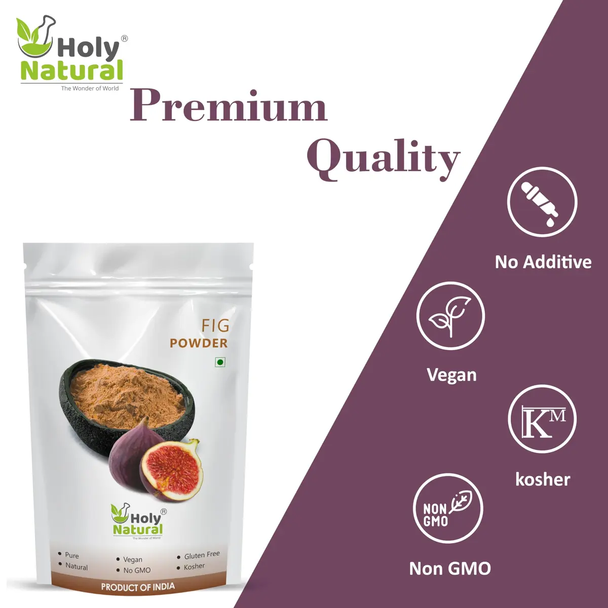 Holy Natural Fig Powder - 500 Gm (17.63 Oz) | Natural Dried Fruit Powder - view 7