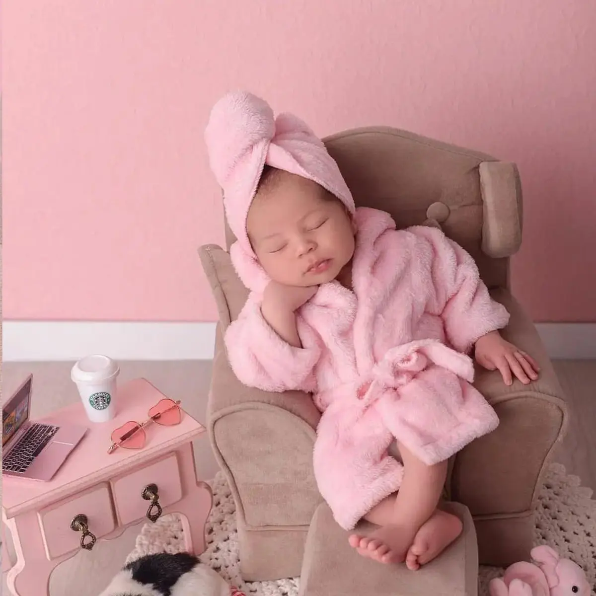 M&G House Newborn Photography Props Baby Bathrobe Costume Set 0-6 Months | Soft Crochet Cotton - view 4