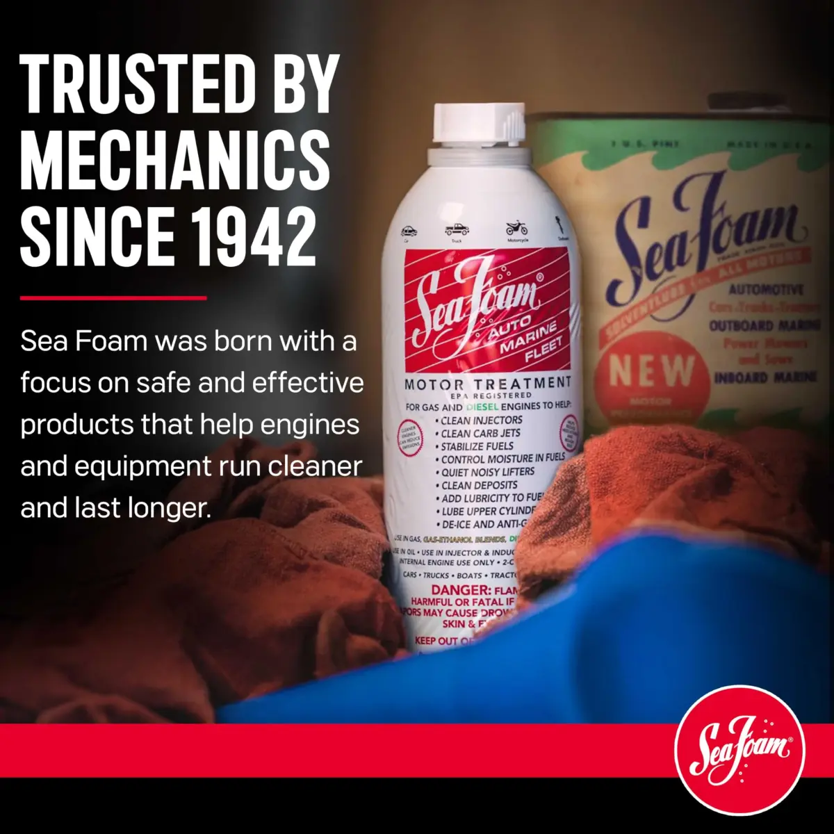 Sea Foam Motor Treatment 16 oz (473ml) Bottles, Pack of 6 | Fuel System Cleaner, Stabilizer & Oil Treatment for Gas & Diesel Engines - view 6