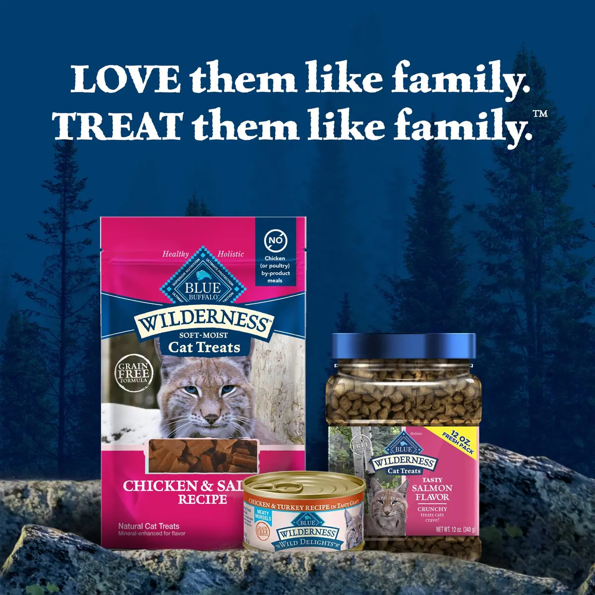 Blue Buffalo Wilderness Tasty Salmon Crunchy Cat Treats 340g (12 oz) | Grain-Free, Real Salmon First - view 8