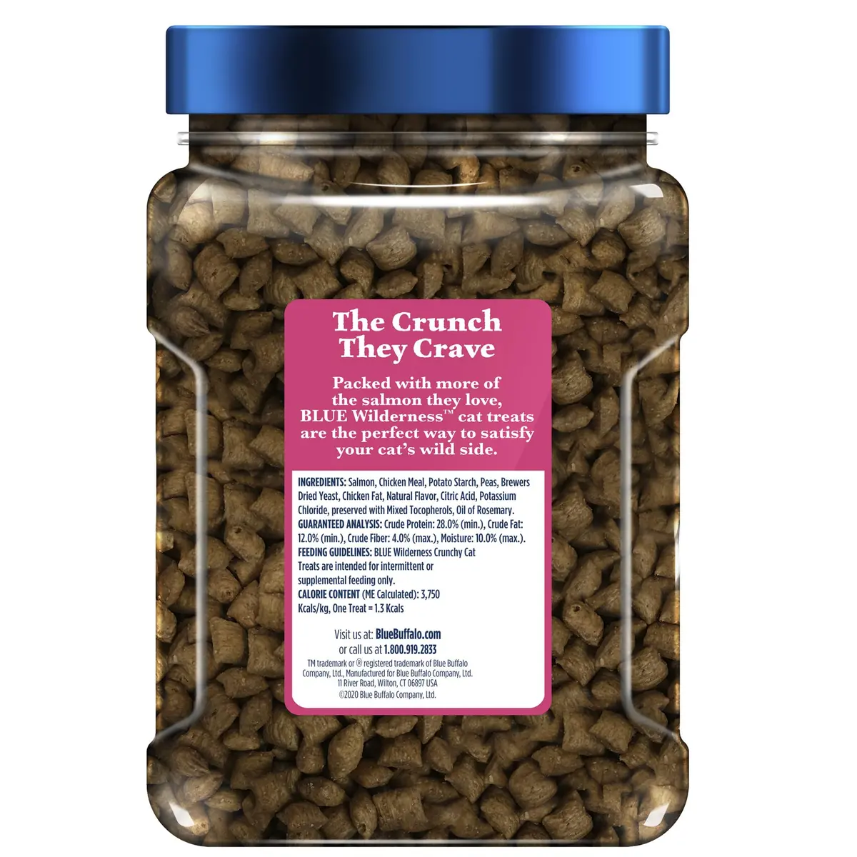 Blue Buffalo Wilderness Tasty Salmon Crunchy Cat Treats 340g (12 oz) | Grain-Free, Real Salmon First - view 2