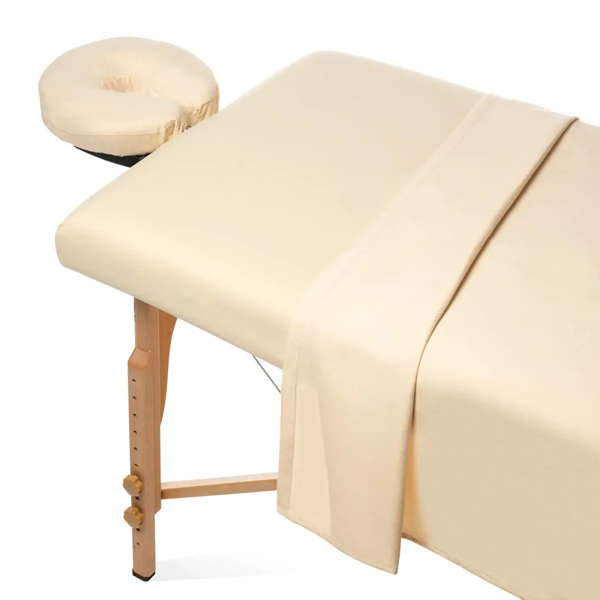Saloniture 3-Piece Microfiber Massage Table Sheet Set - Natural - 91cm (36") x 196cm (77") x 7cm (3") | Premium Soft & Durable - main product image