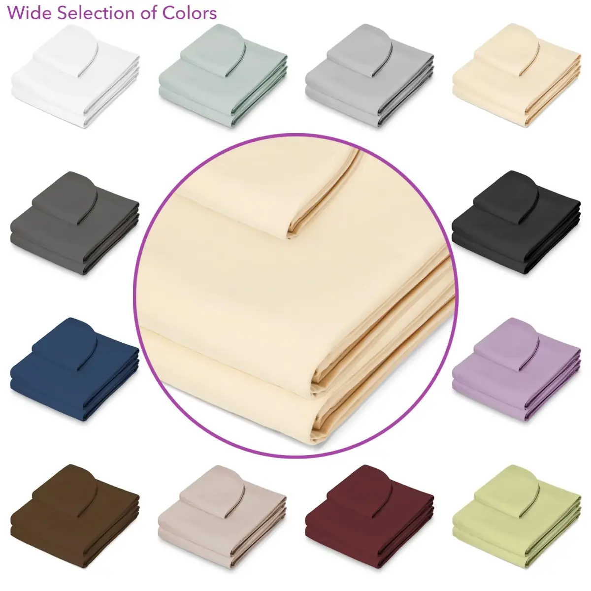 Saloniture 3-Piece Microfiber Massage Table Sheet Set - Natural - 91cm (36") x 196cm (77") x 7cm (3") | Premium Soft & Durable - view 5