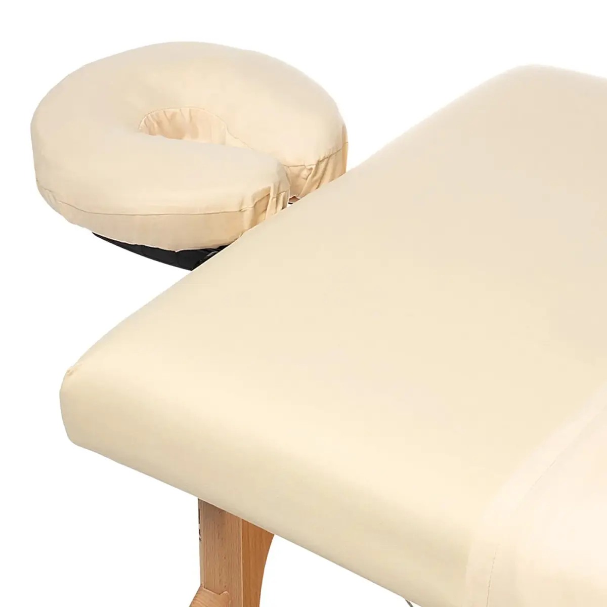 Saloniture 3-Piece Microfiber Massage Table Sheet Set - Natural - 91cm (36") x 196cm (77") x 7cm (3") | Premium Soft & Durable - view 3