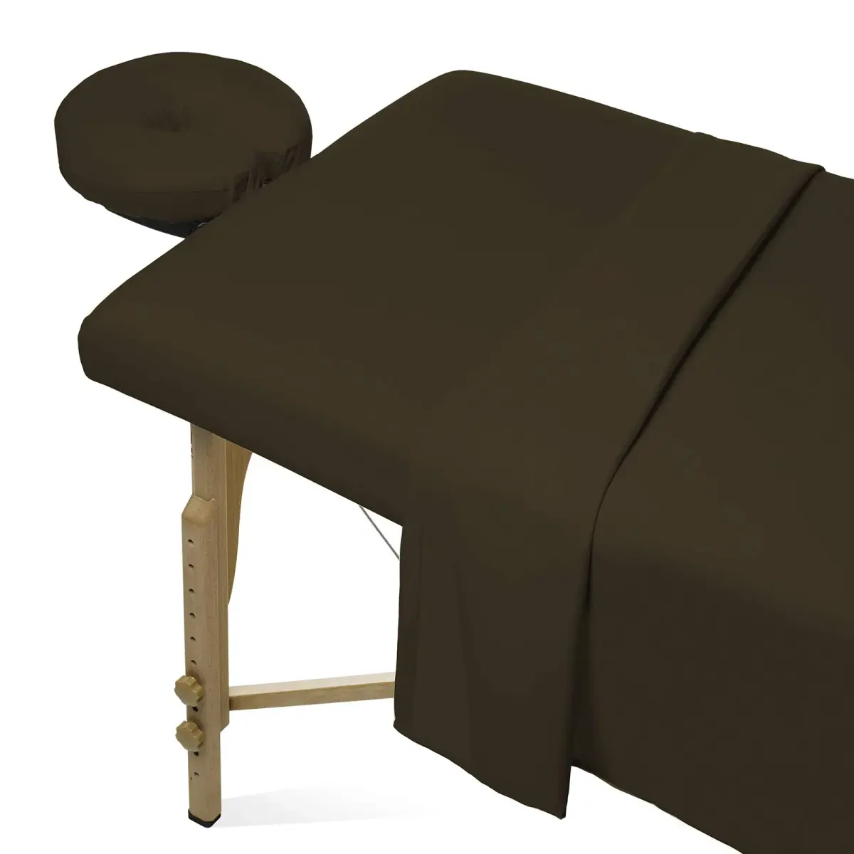Saloniture 3-Piece Microfiber Massage Table Sheet Set - Chocolate Brown | Fits Most Standard Tables - main product image