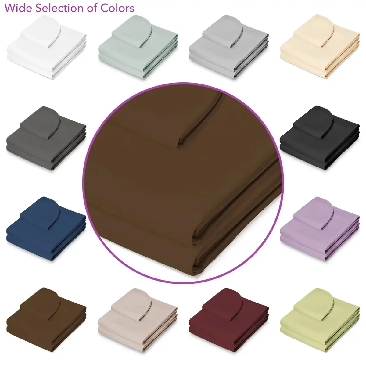 Saloniture 3-Piece Microfiber Massage Table Sheet Set - Chocolate Brown | Fits Most Standard Tables - view 5