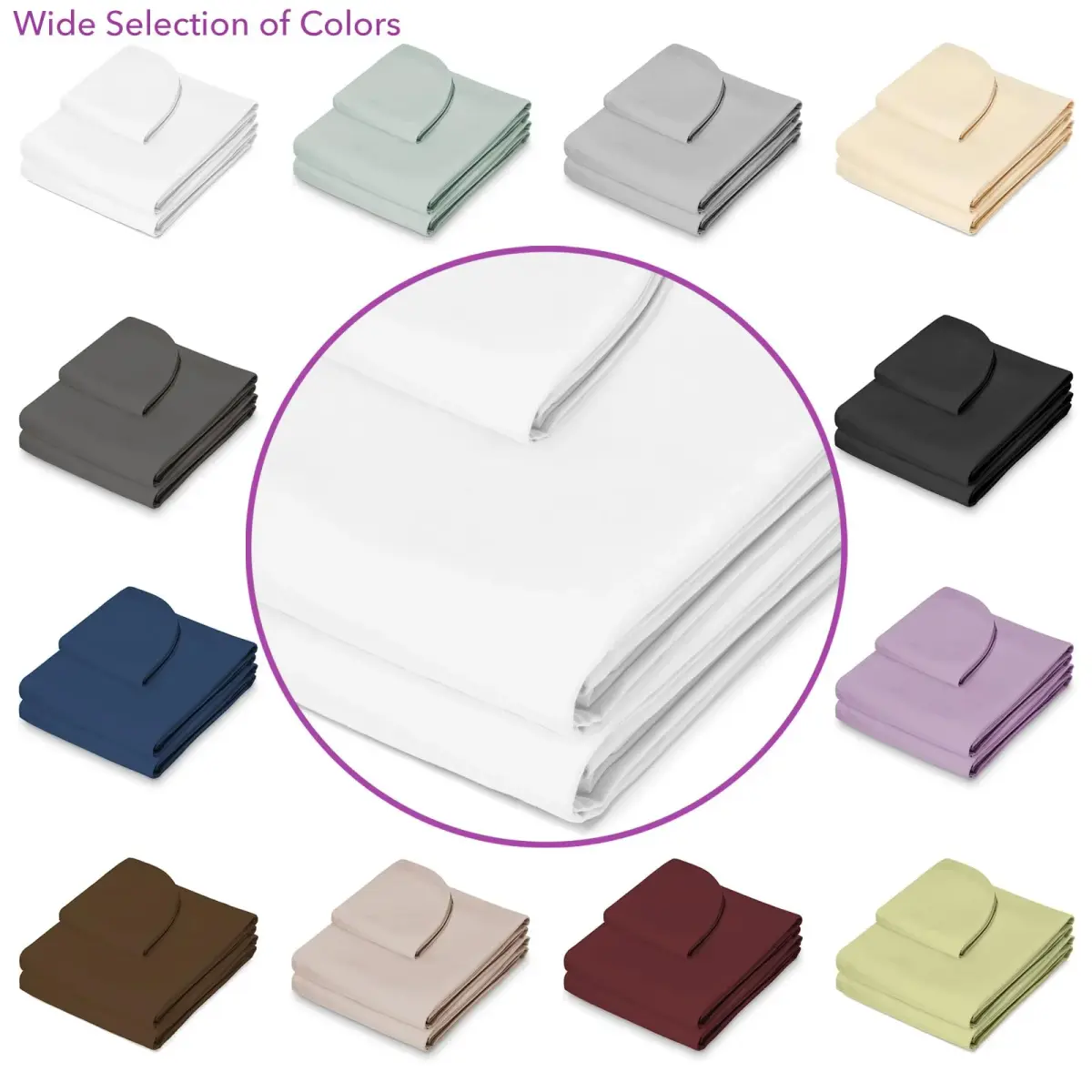 Saloniture 3-Piece Microfiber Massage Table Sheet Set White | Fits Standard Tables, Soft & Breathable - view 5