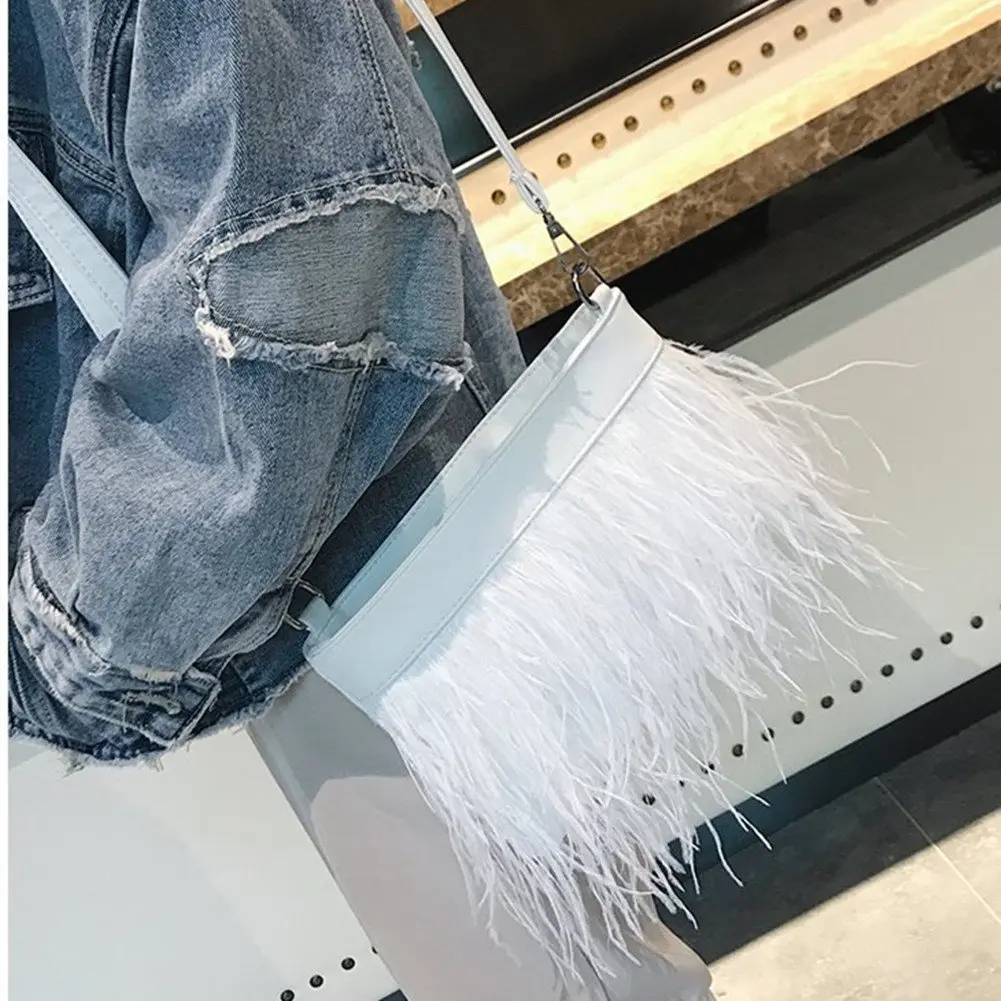 YEQIN Ostrich Feathers Fringe Trims 2 Yards | Soft & Natural White for Dress & DIY - view 6