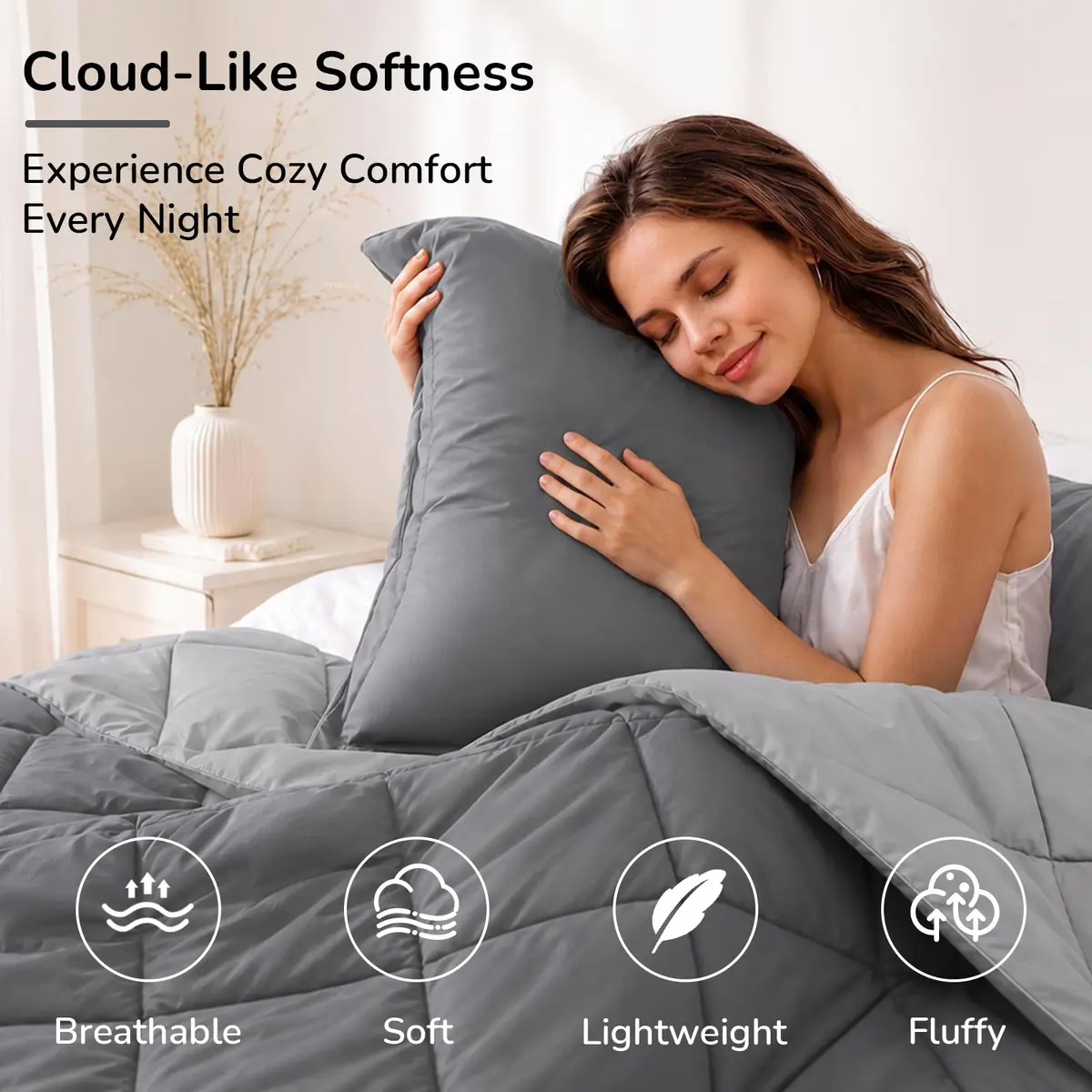 downluxe King Comforter Set Soft Reversible 3 Pieces | All-Season Microfiber Bedding - view 3