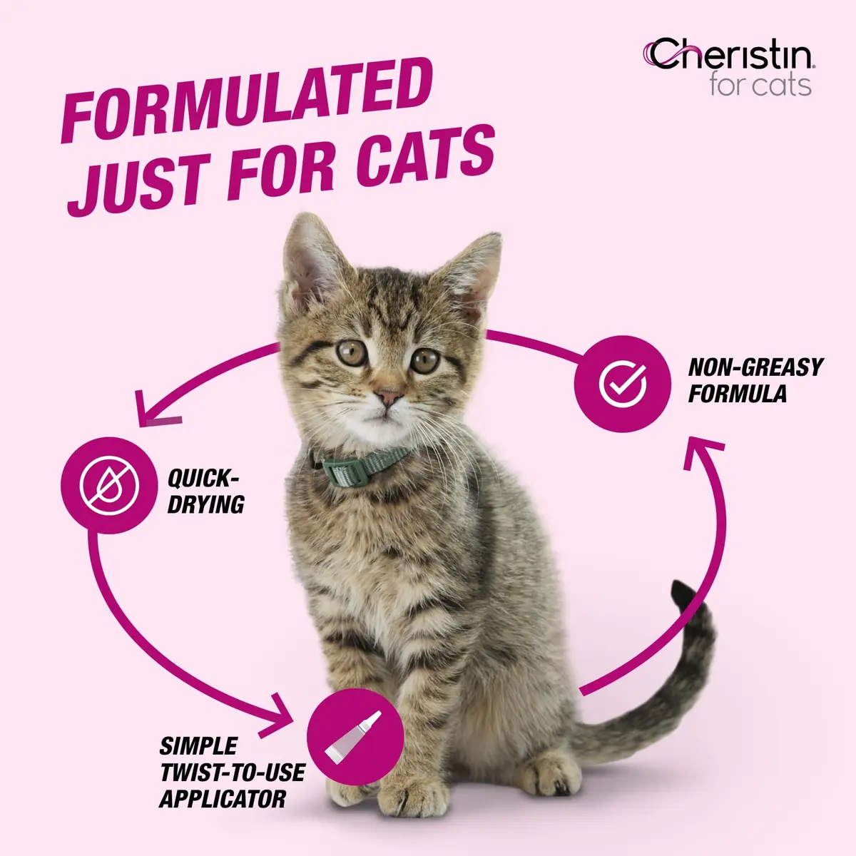 Cheristin Flea Treatment & Prevention for Cats 3 Doses | Fast-Acting Flea Control for Cats Over 1.8 lbs - view 7
