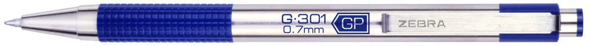 Zebra Pen STEEL G-301 Retractable Gel Pen, Blue Ink, 0.7mm, 12-Pack | Smooth Ink Flow - view 2