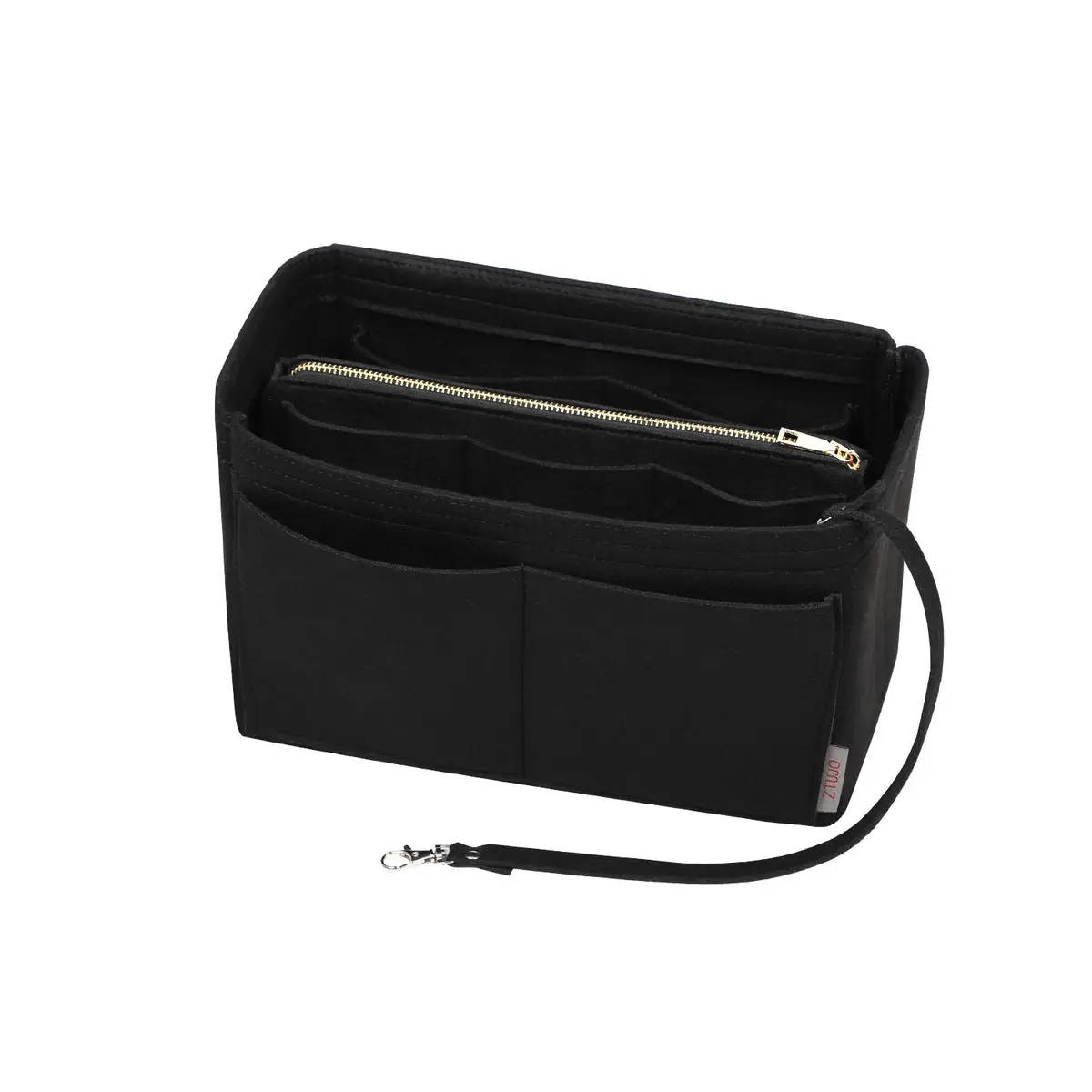 ZTUJO Felt Purse Organizer Insert Medium Black | 23.5cm (9.25in) Width, 15cm (5.9in) Height, 13cm (5.1in) Depth - main product image