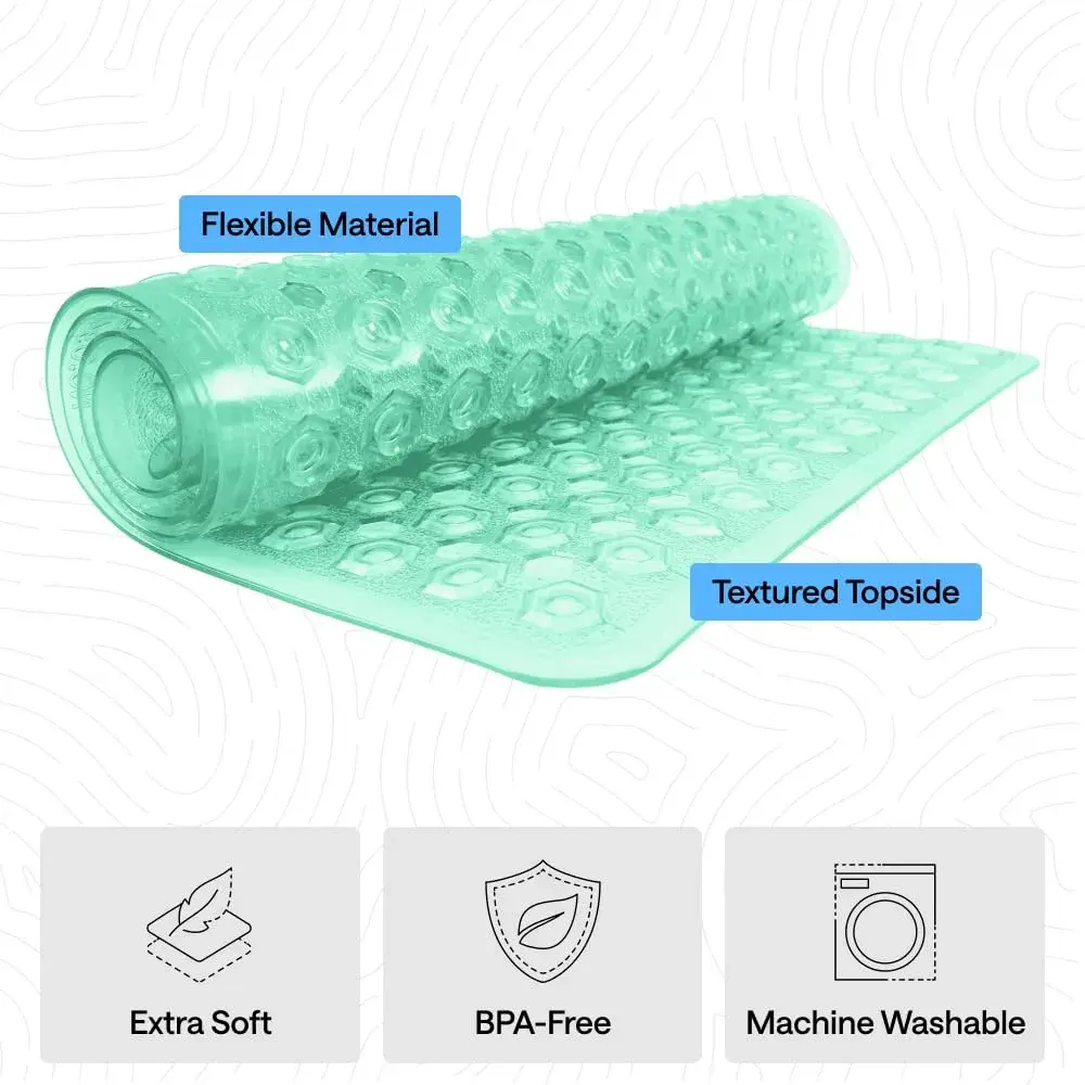 GORILLA GRIP Square Shower Stall Mat 53cm x 53cm (21" x 21") | Patented Suction Grip for Secure Placement - view 4
