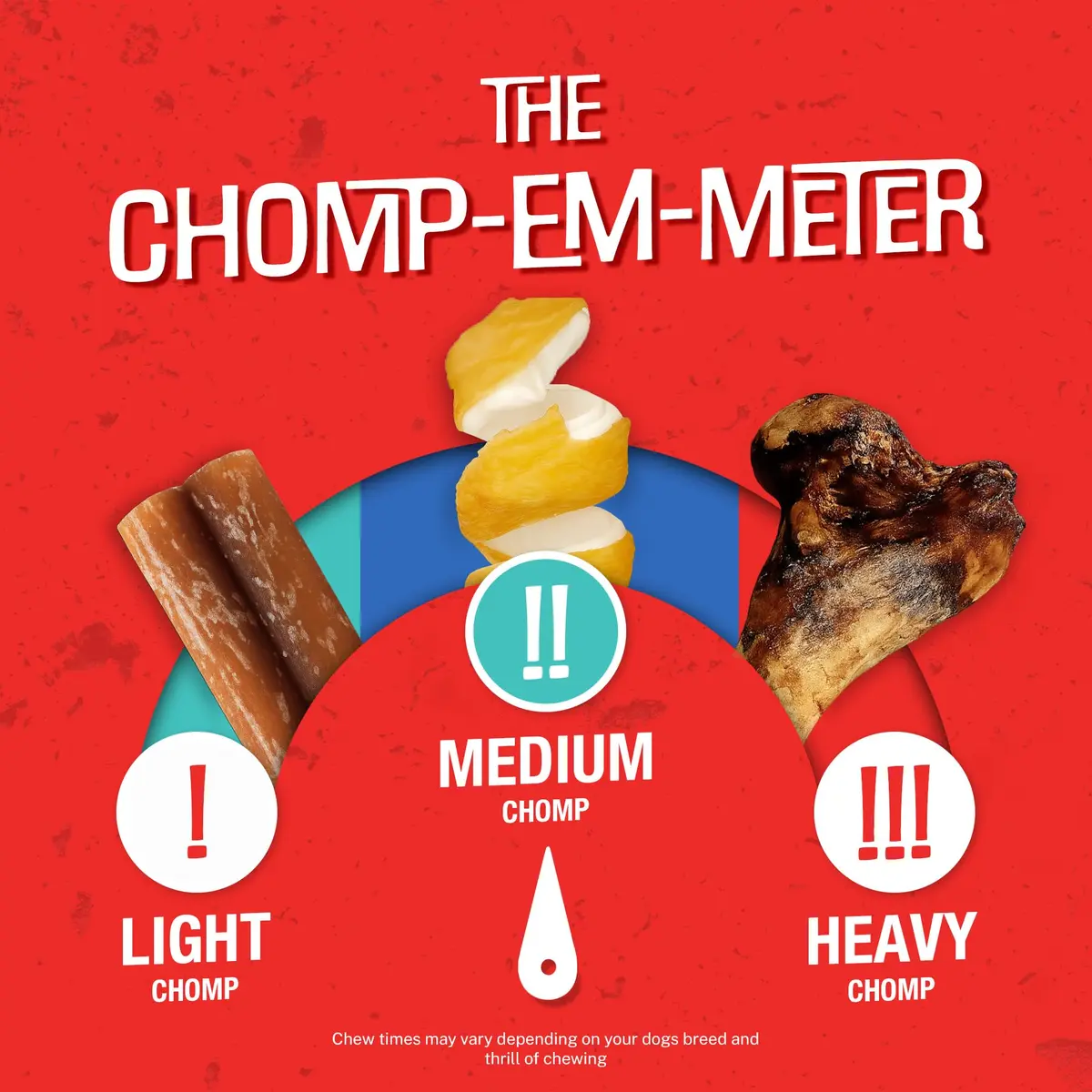 CHOMP 'EMS Bacon Flavored Purehide Sticks 12 oz | Natural Beefhide Dog Chews for All Sizes - view 7