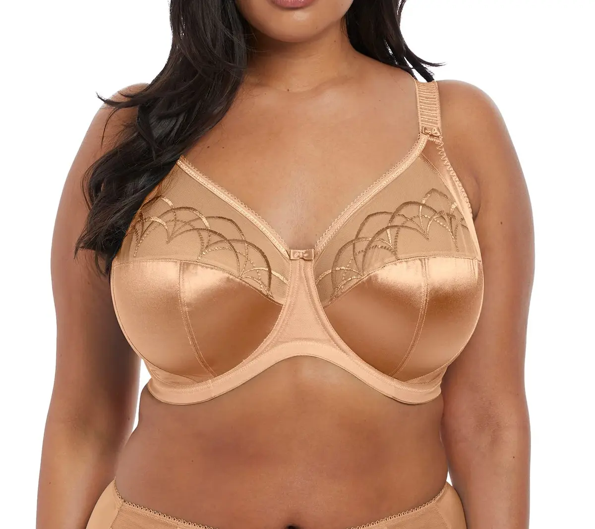 Elomi Cate Underwire Banded Bra 40F | Full Coverage Support & Elegant Sheer Embroidery - main product image