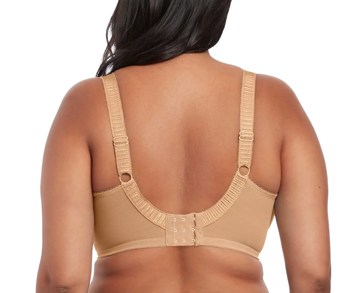 Elomi Cate Underwire Banded Bra 40F | Full Coverage Support & Elegant Sheer Embroidery - view 2