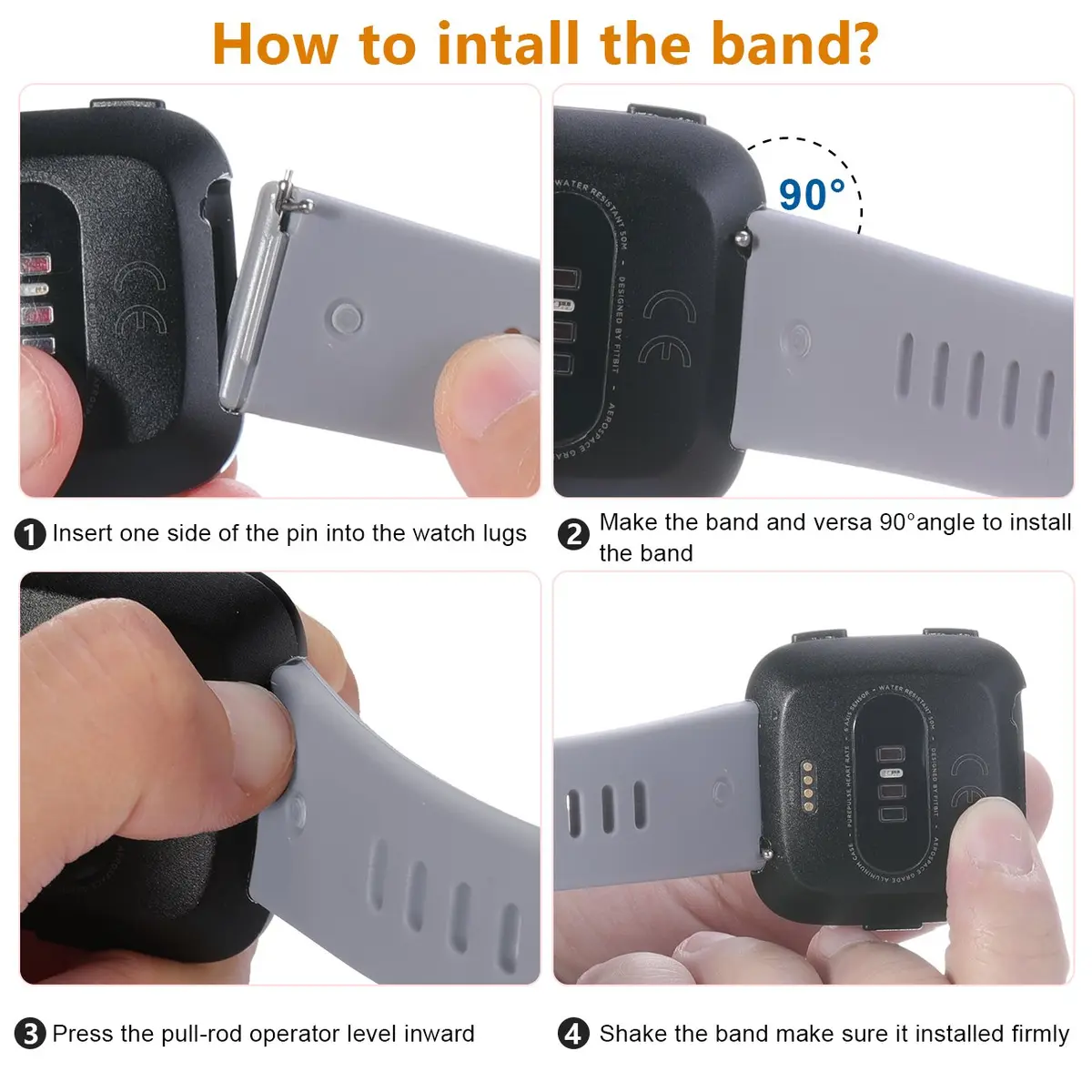 Wepro Sport Bands Compatible with Fitbit Versa 2 Bands for Women Men | Soft, Sweat-Resistant, Adjustable Wristbands - view 7