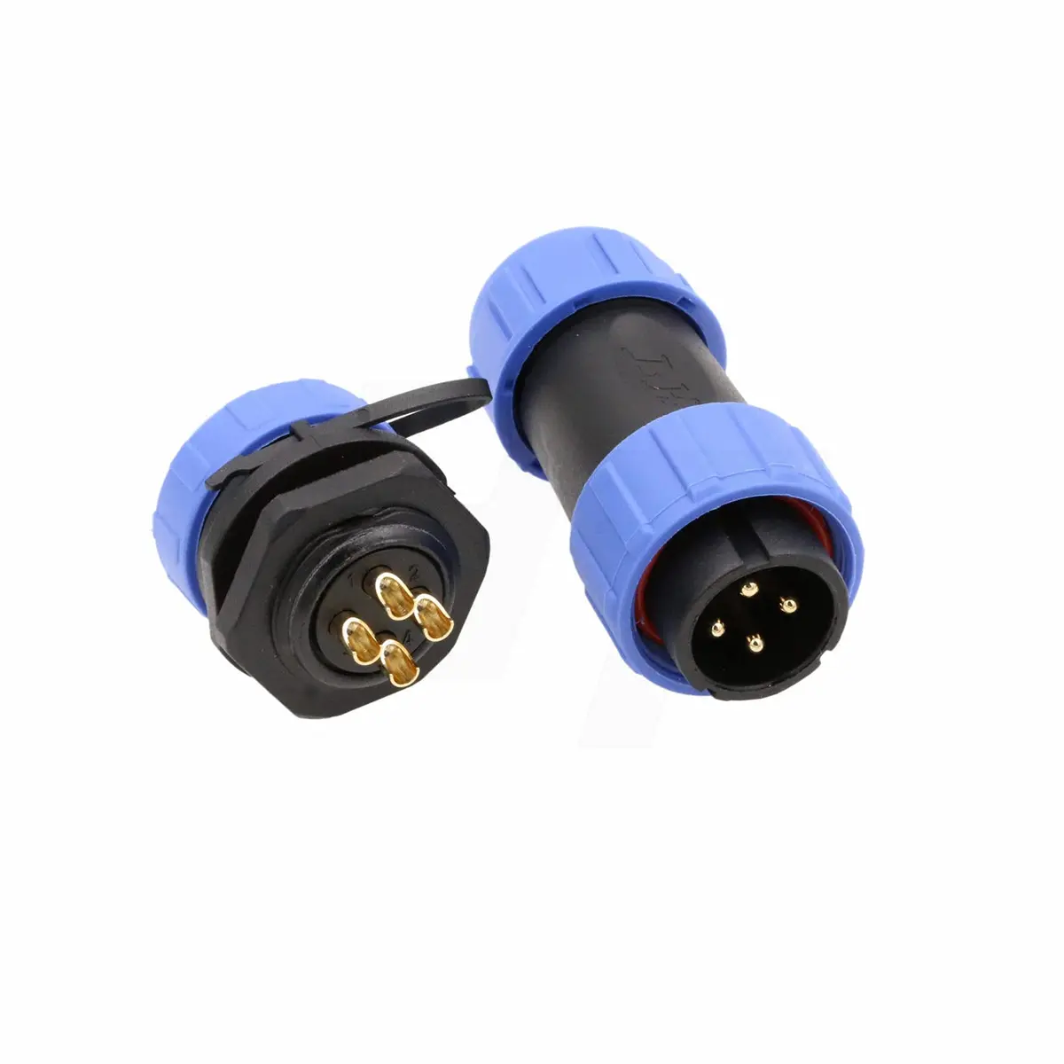 HangTon HE21 4 Pin Waterproof Wire Connector 30Amp | IP68 Marine Grade Outdoor Plug - main product image