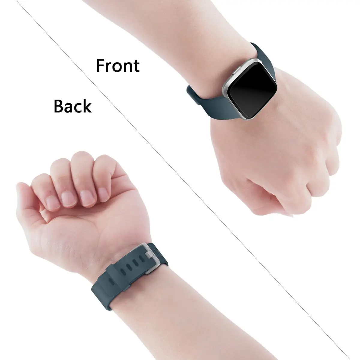 Wepro Sport Bands Compatible with Fitbit Versa 2 Bands for Women Men | Soft Elastomer, Sweat-Resistant, Multiple Sizes & Colors - view 6