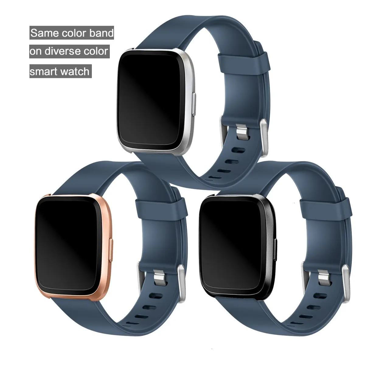 Wepro Sport Bands Compatible with Fitbit Versa 2 Bands for Women Men | Soft Elastomer, Sweat-Resistant, Multiple Sizes & Colors - view 8