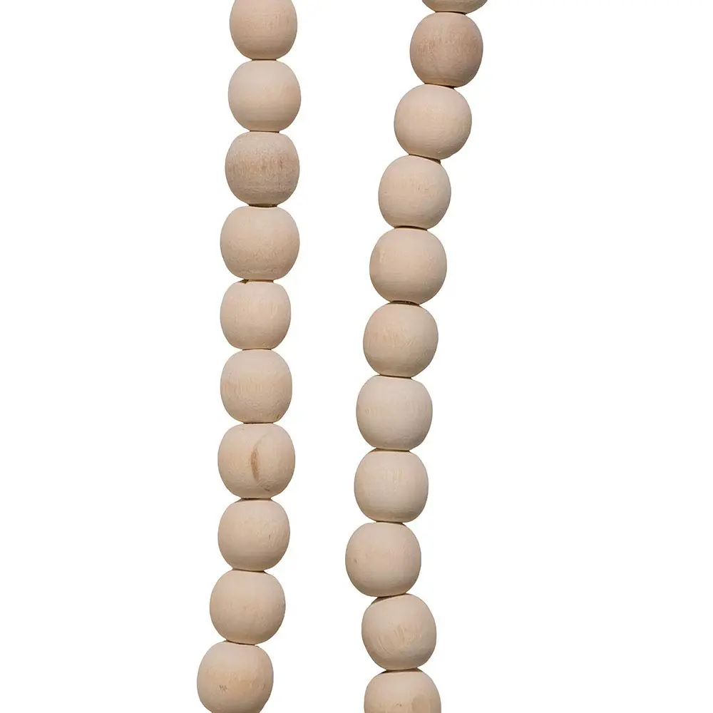 Kurt S. Adler 9-Foot Natural Wood Beaded Garland | Rustic Holiday Decor (70-120 chars) - view 3