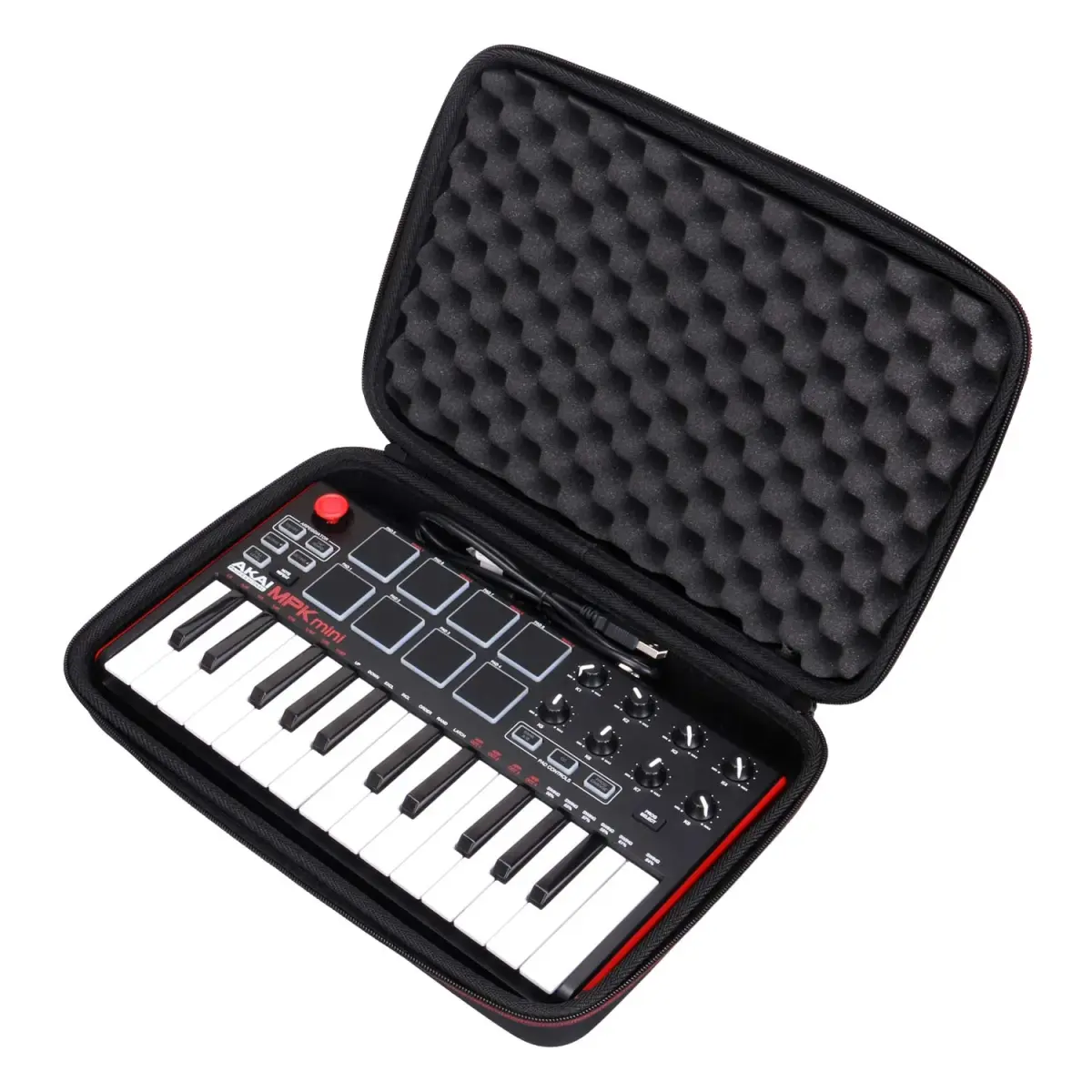 LTGEM Black EVA Hard Case for Akai Professional MPK Mini MK3/Play MK3 25-Key USB MIDI Keyboard Controller | Shockproof & Water-Resistant - view 2