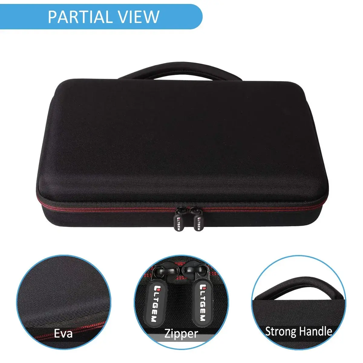 LTGEM Black EVA Hard Case for Akai Professional MPK Mini MK3/Play MK3 25-Key USB MIDI Keyboard Controller | Shockproof & Water-Resistant - view 3