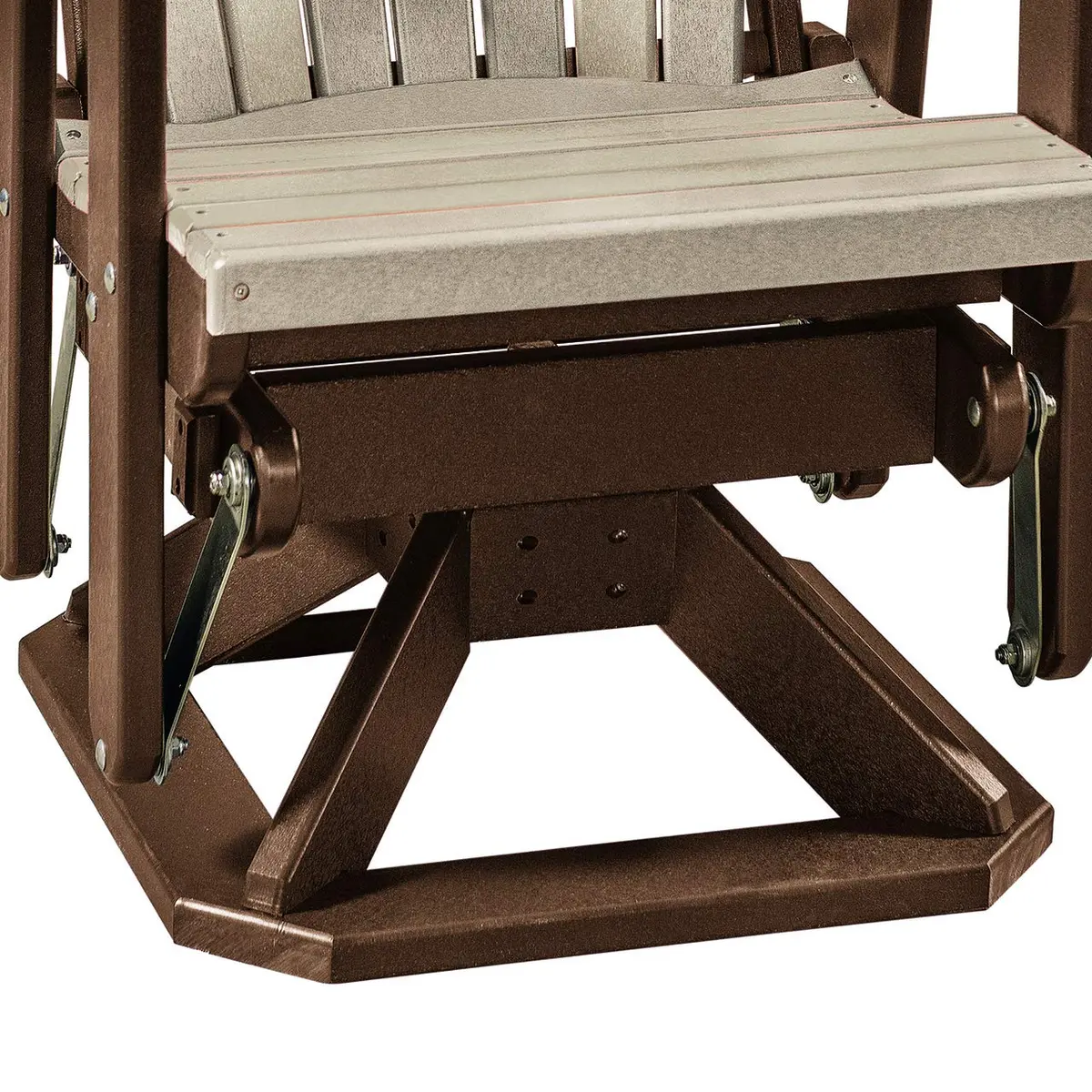 American Furniture Classics Swivel Glider One Size Weather Wood/Tudor Brown | Amish Crafted Outdoor Chair - view 5