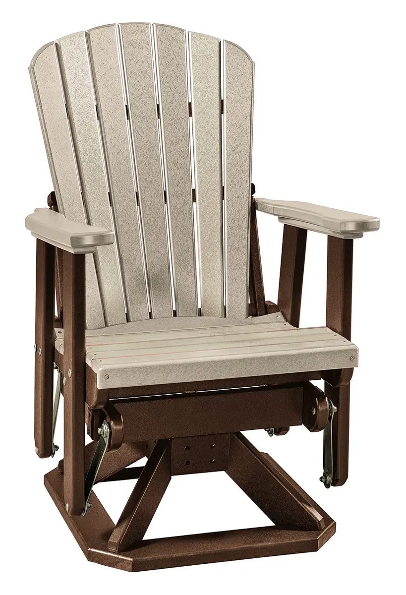 American Furniture Classics Swivel Glider One Size Weather Wood/Tudor Brown | Amish Crafted Outdoor Chair - view 3
