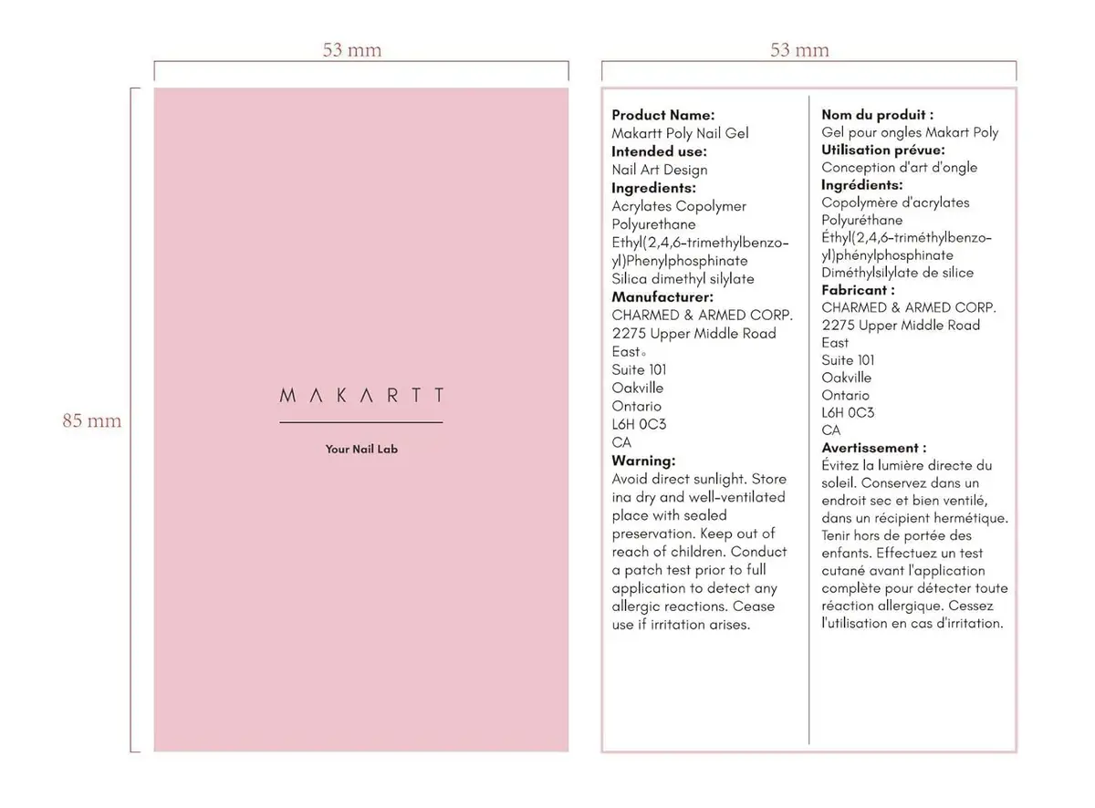 Makartt Clear Poly Nail Gel 50ML for Extensions, Overlays | Professional Salon Quality for DIY Nail Art - view 7